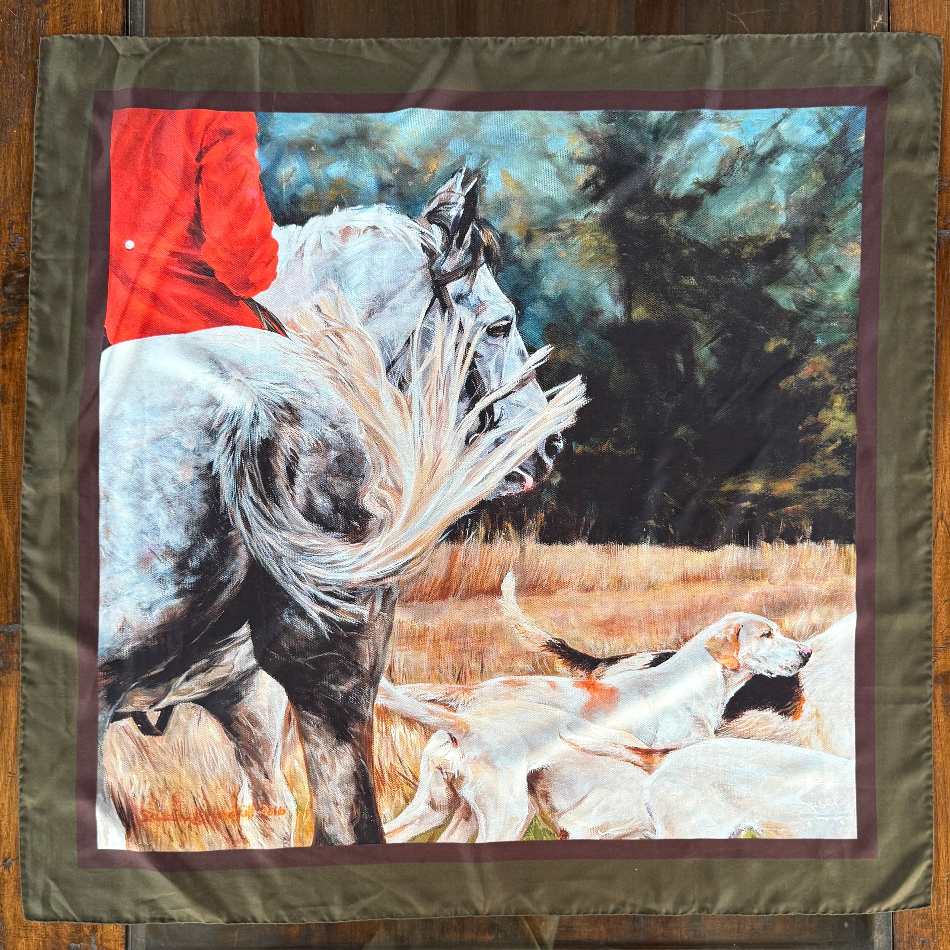 Silk Scarf - Horse & Hound