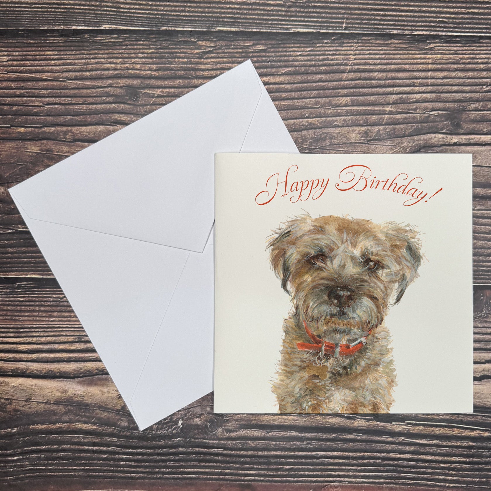 Border Terrier - Square Card (Birthday)