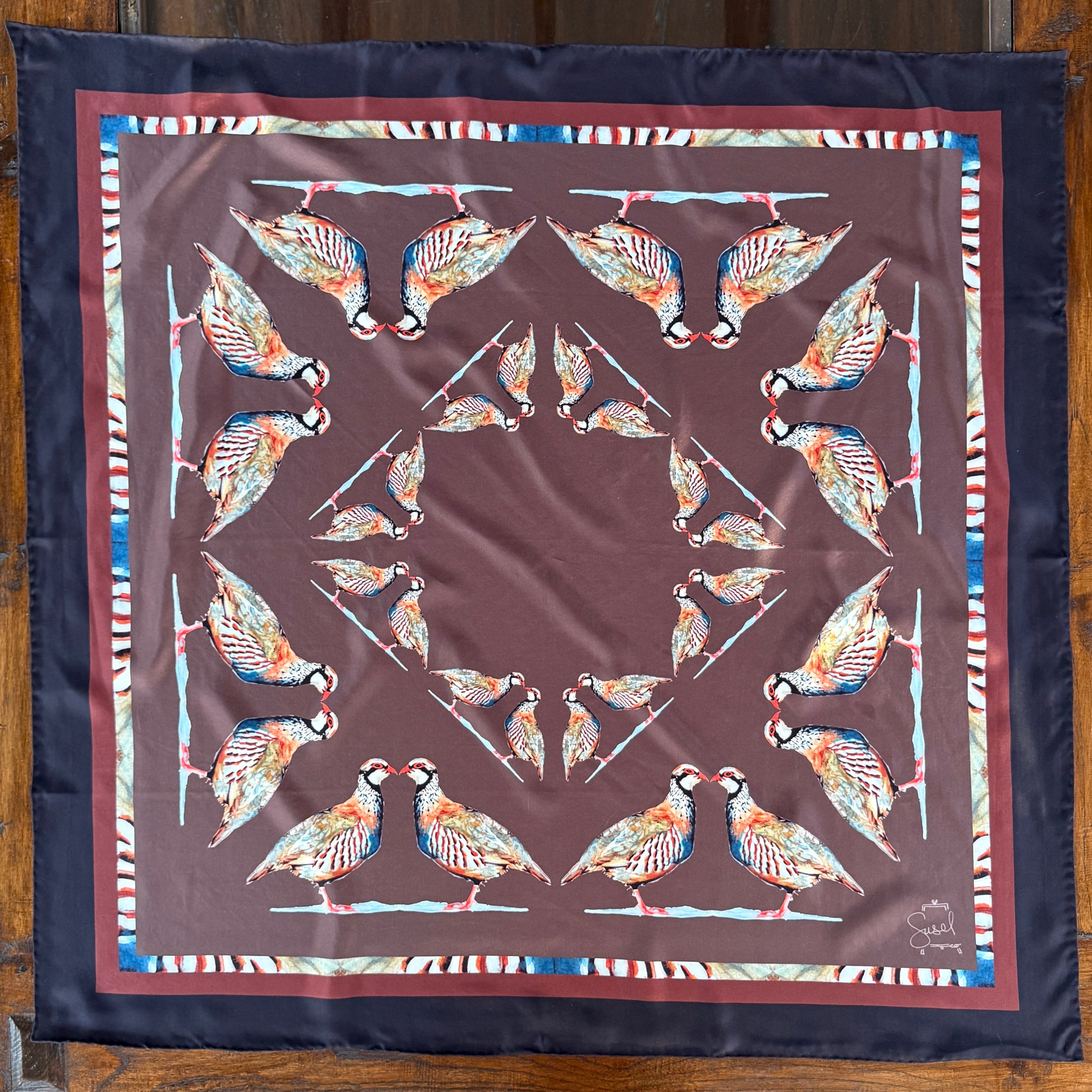 Silk Scarf - Partridge