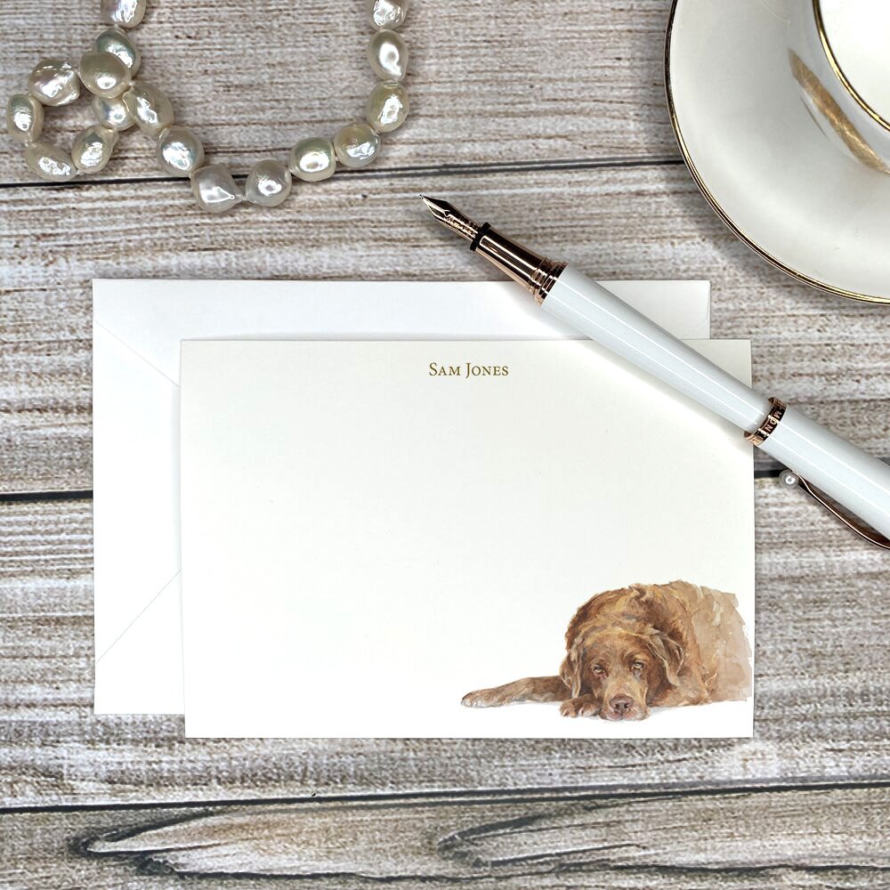 Chocolate Labrador - Notecards