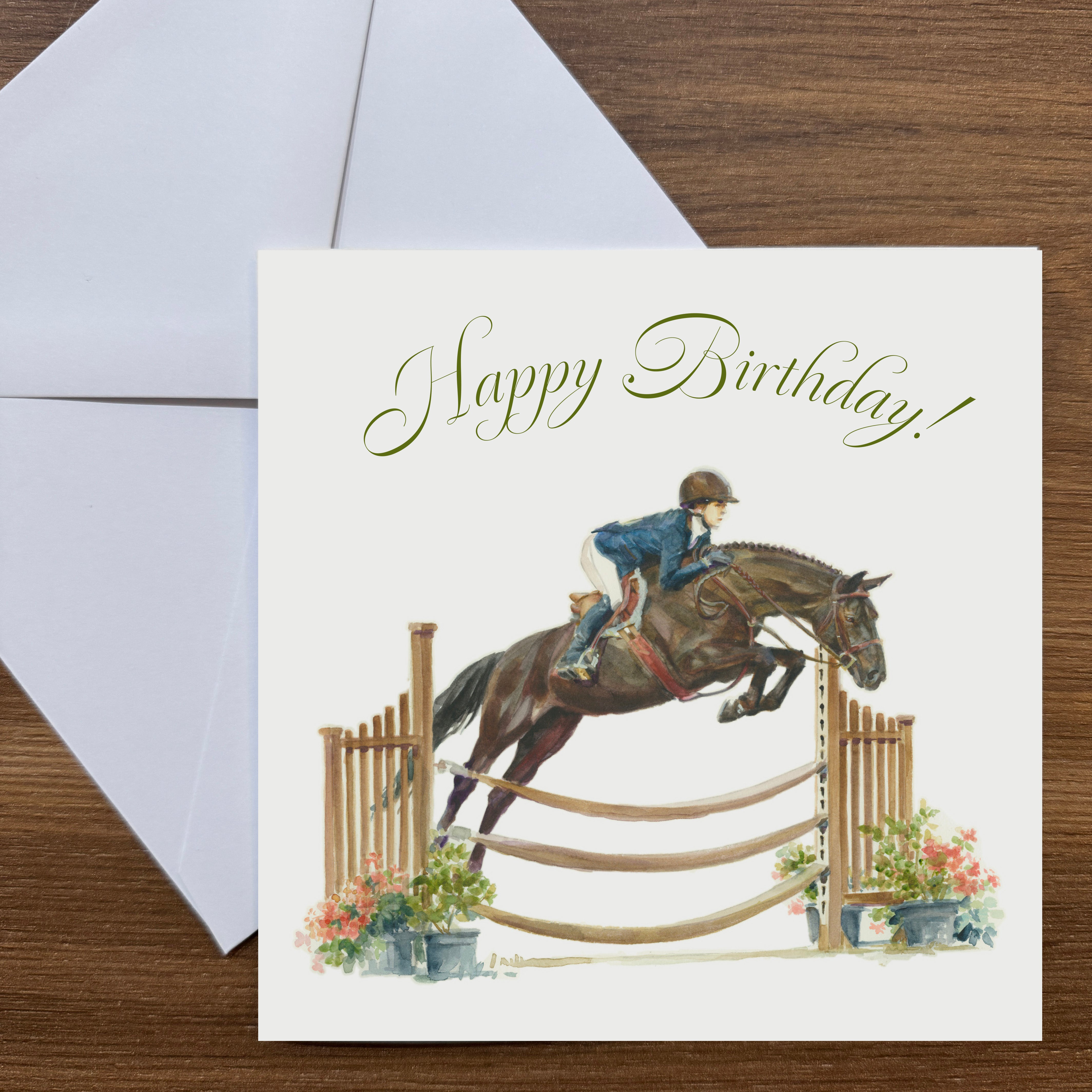 Clear Round - Square Card (Birthday)