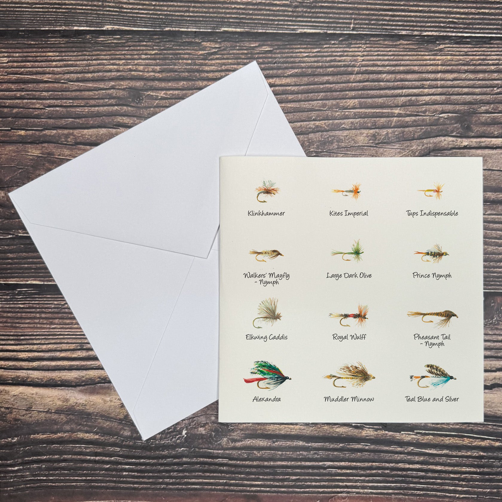 Fishing Flies - Square Card