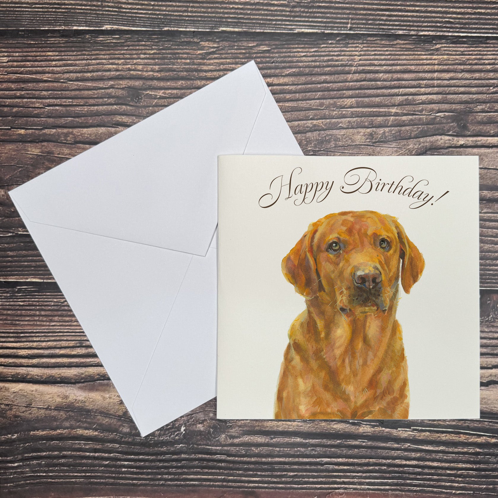 Fox Red Lab - Square Card (Birthday)