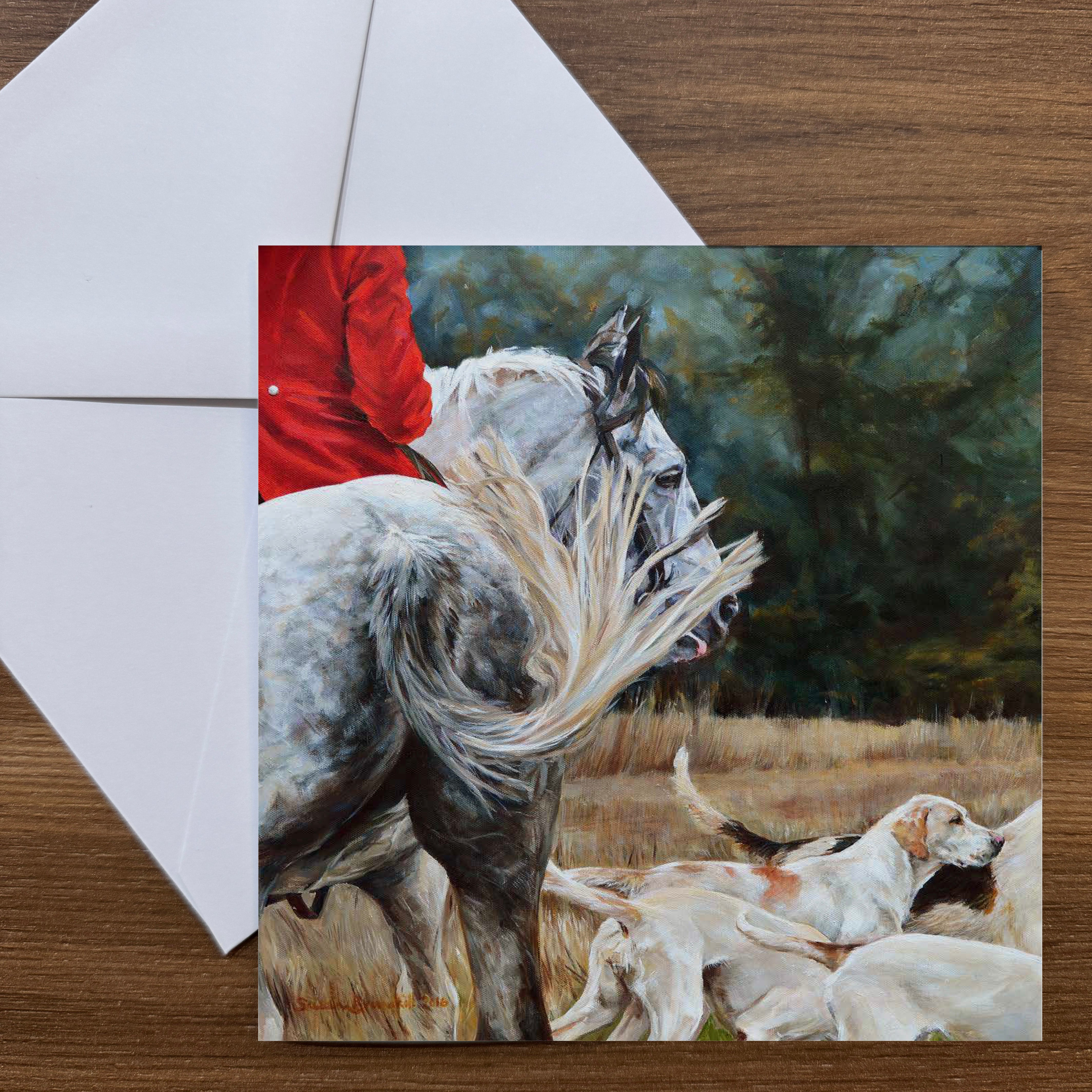 Horse and Hound - Square Card