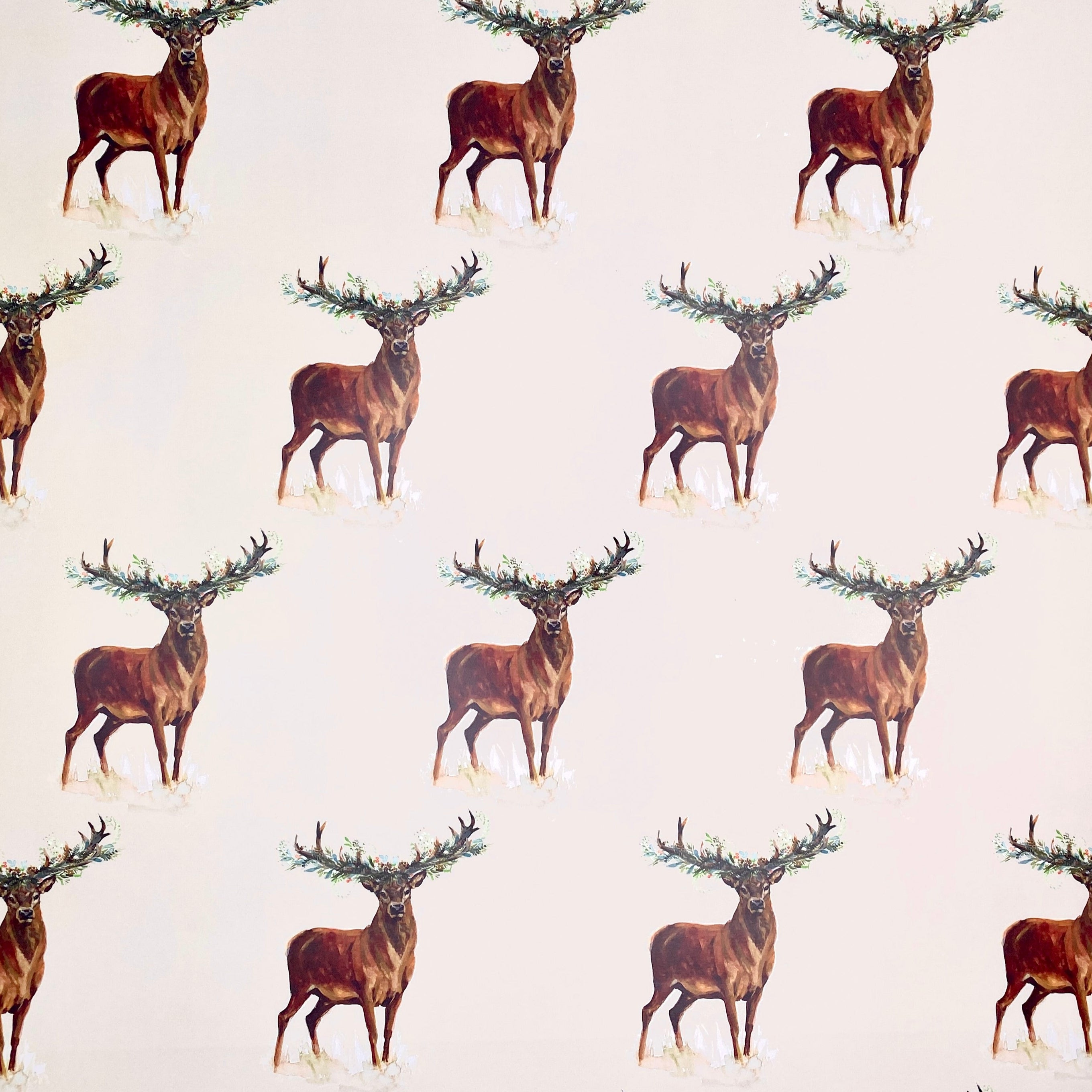 Festive Stag - Christmas Wrapping Paper