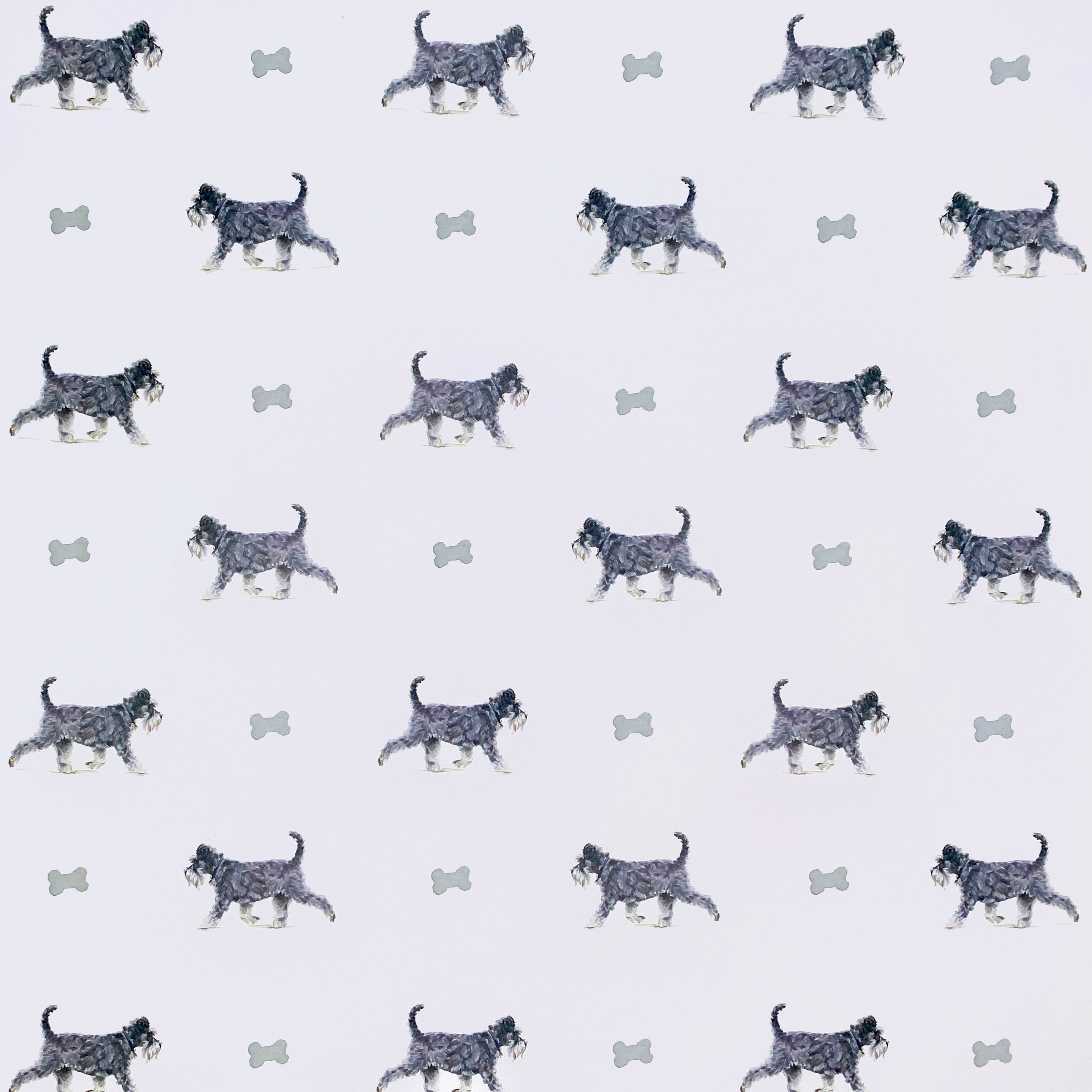 Schnauzer (White) - Wrapping Paper
