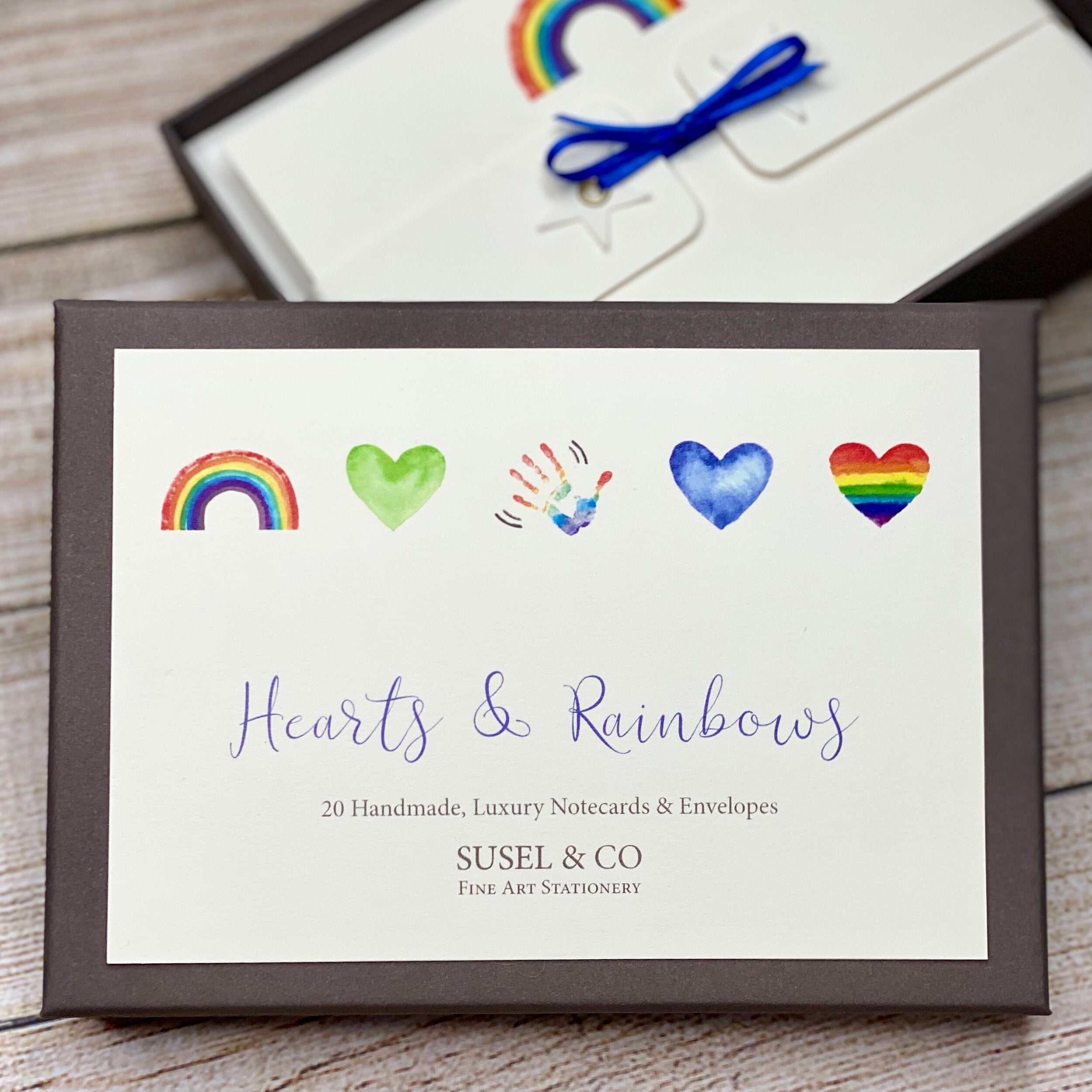 Hearts and Rainbows - Notecards