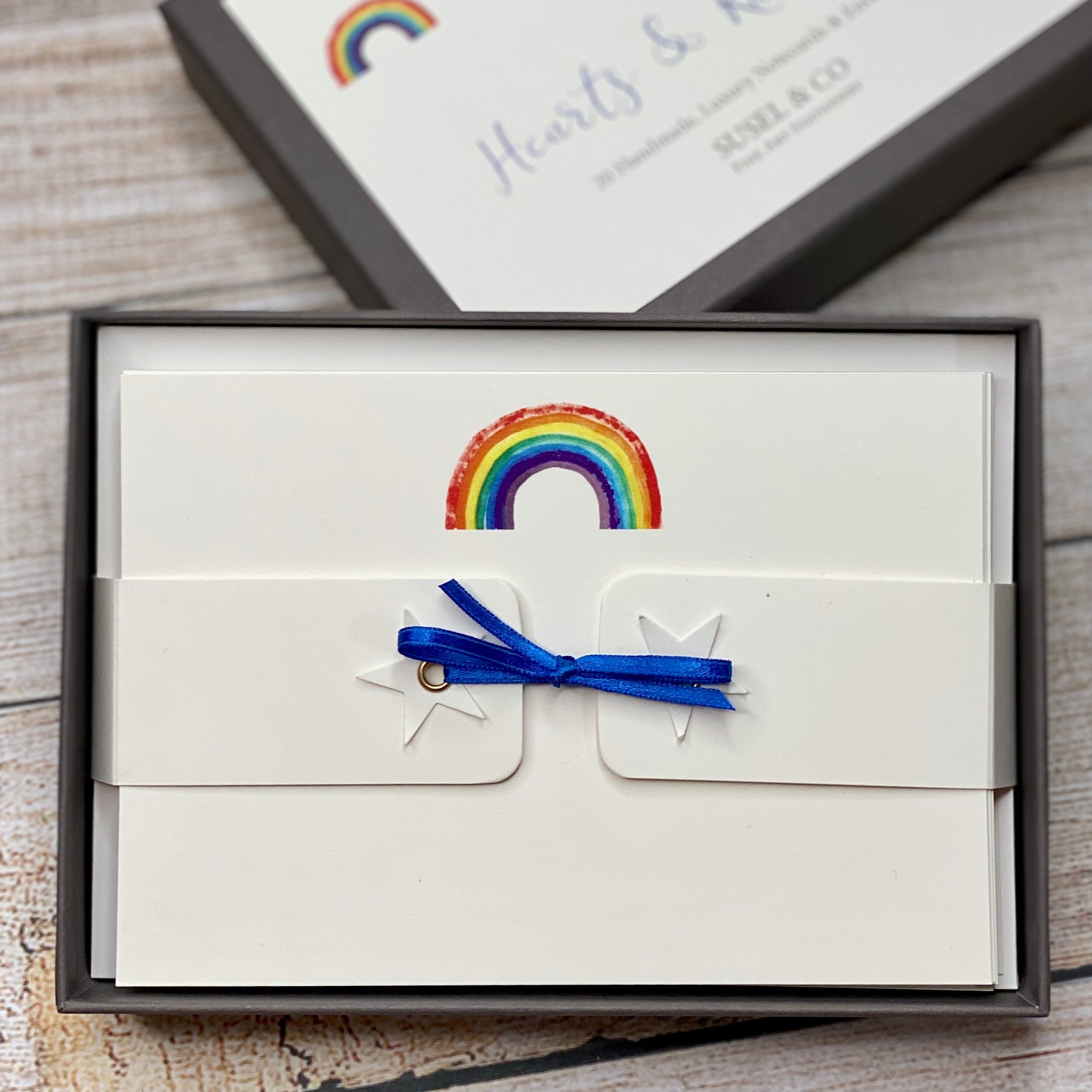 Hearts and Rainbows - Notecards