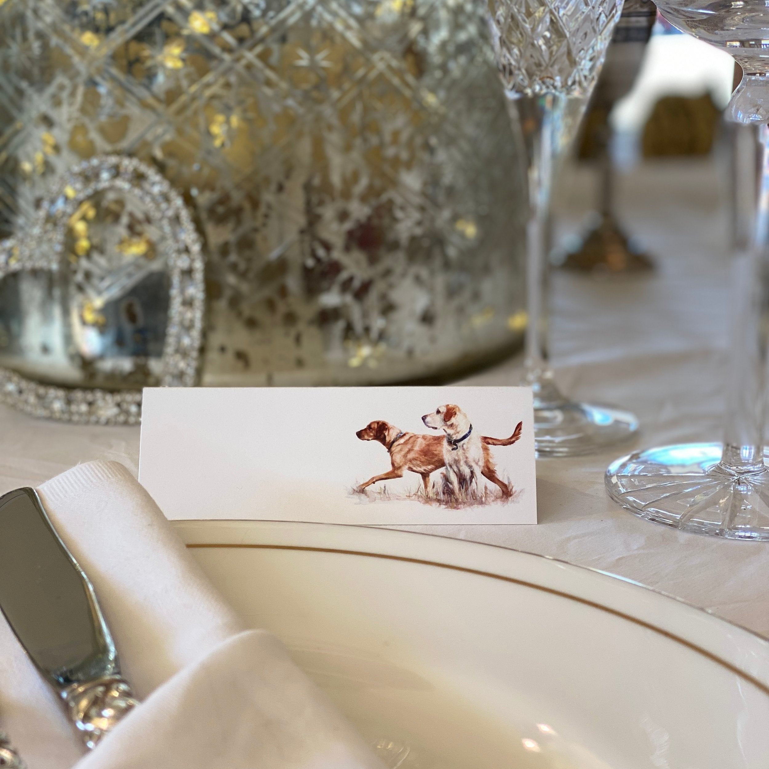 Yellow Labradors - Place Cards