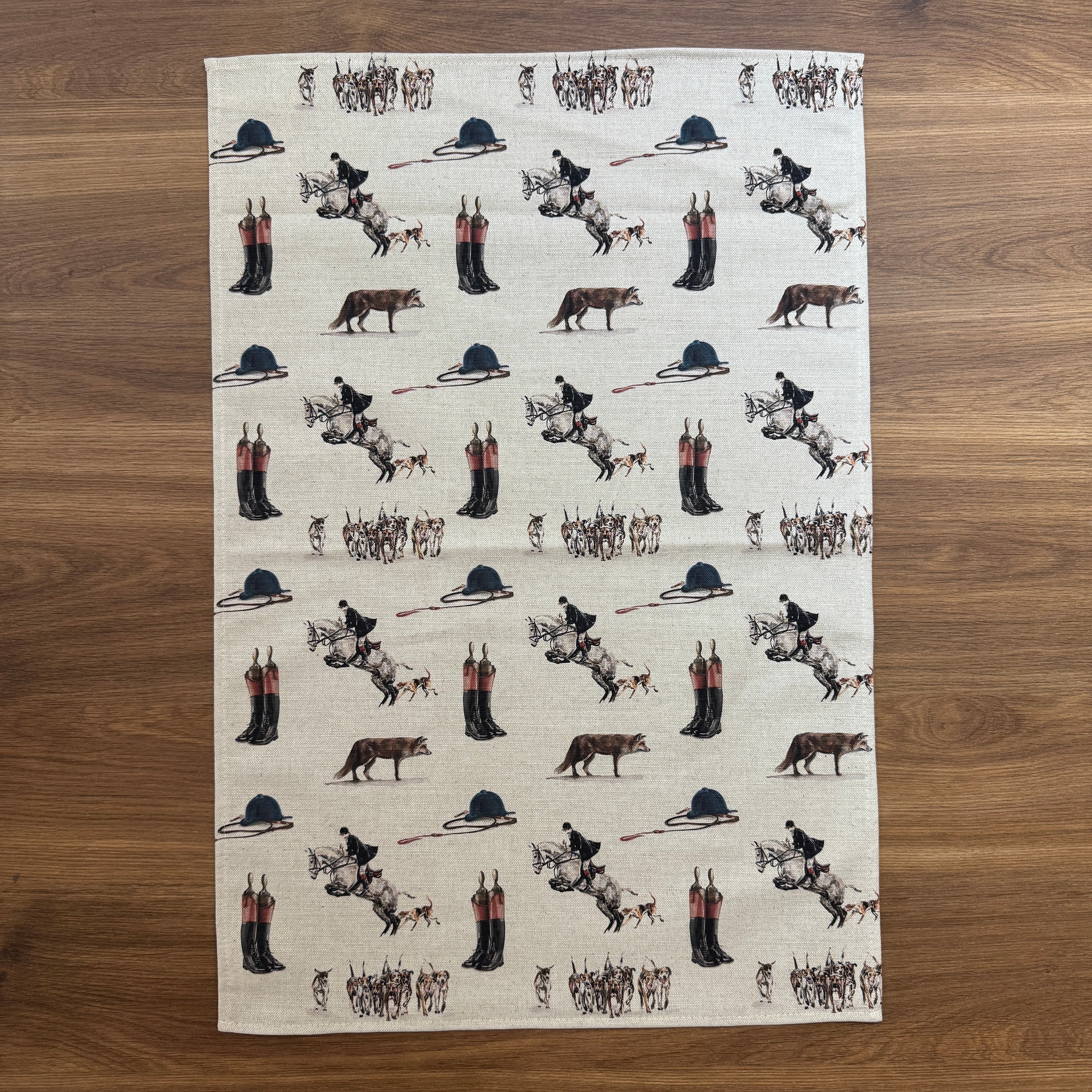 The Hunt - Luxury Linen Tea Towel
