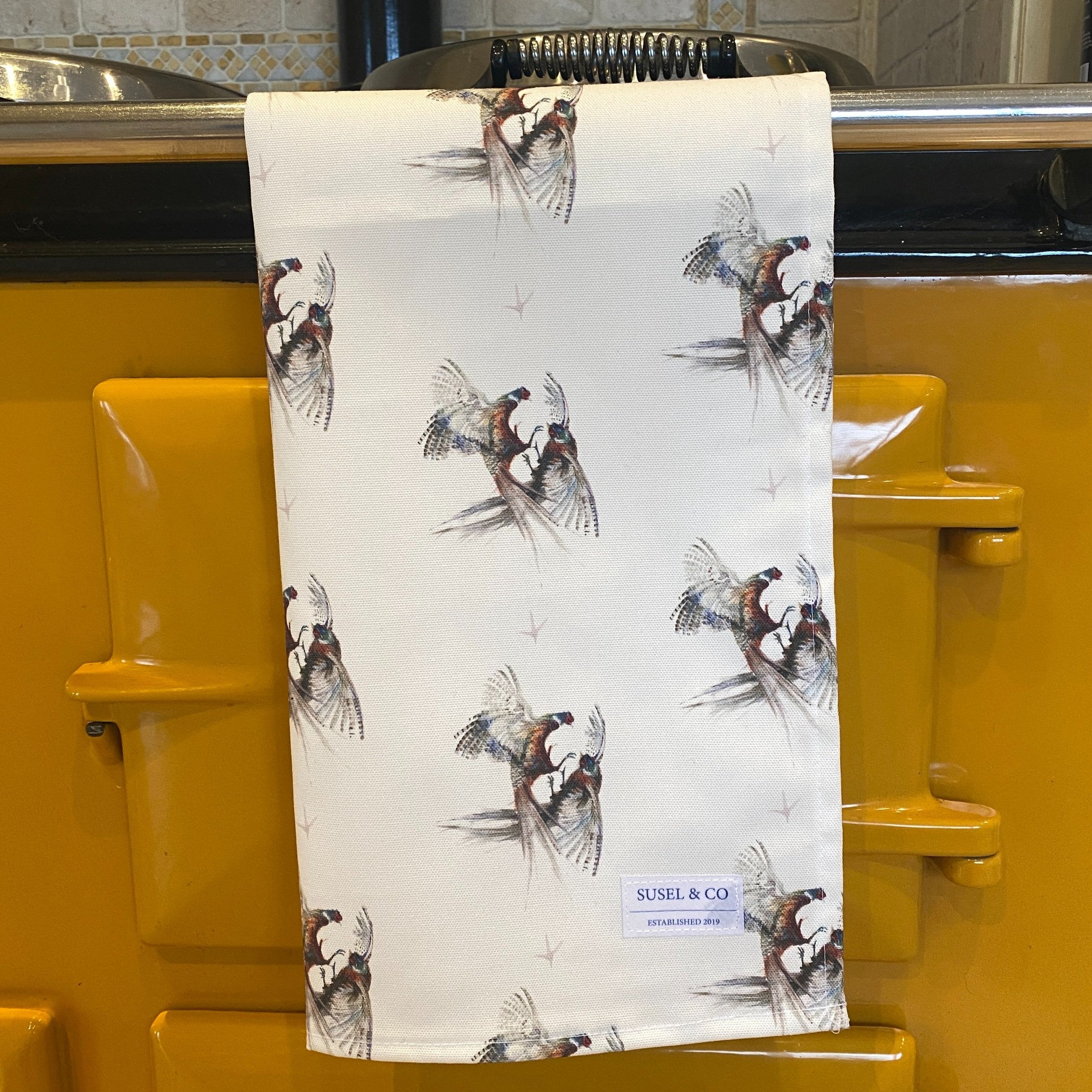 Cockfight - Luxury Tea Towel