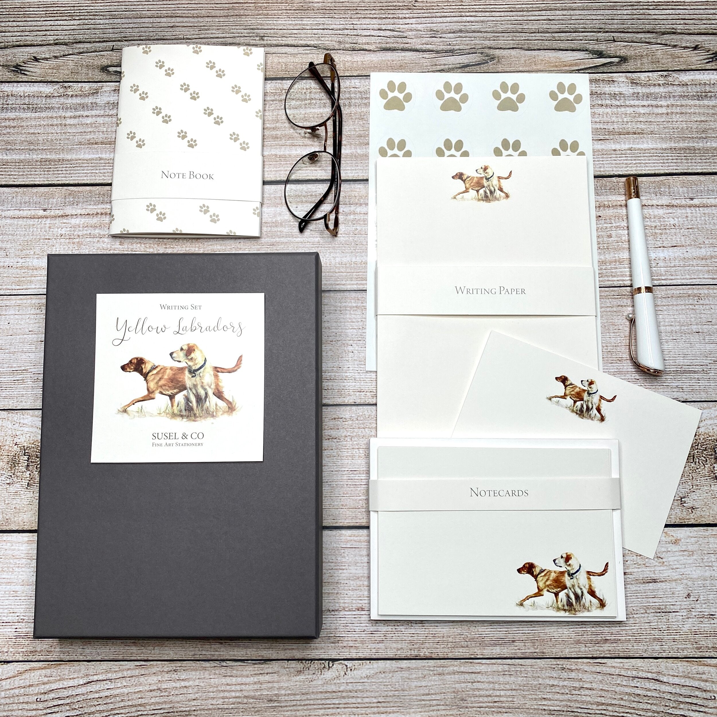 Yellow Labradors - Writing Set