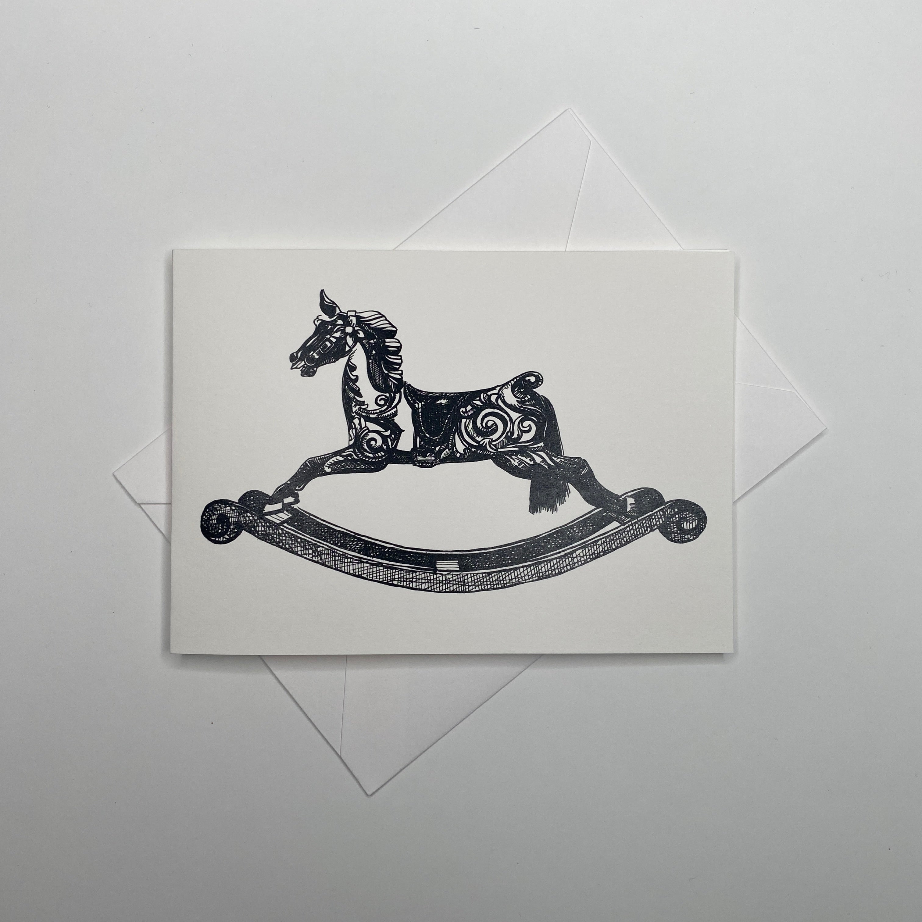 Rocking Horse - A6 Greetings Card
