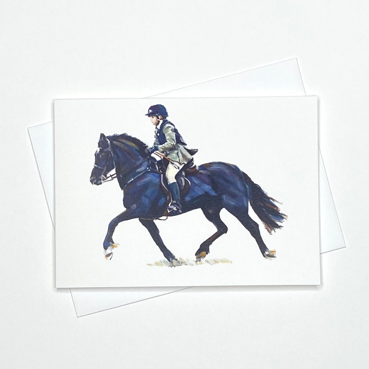 Blue Horse - A6 Greetings Card