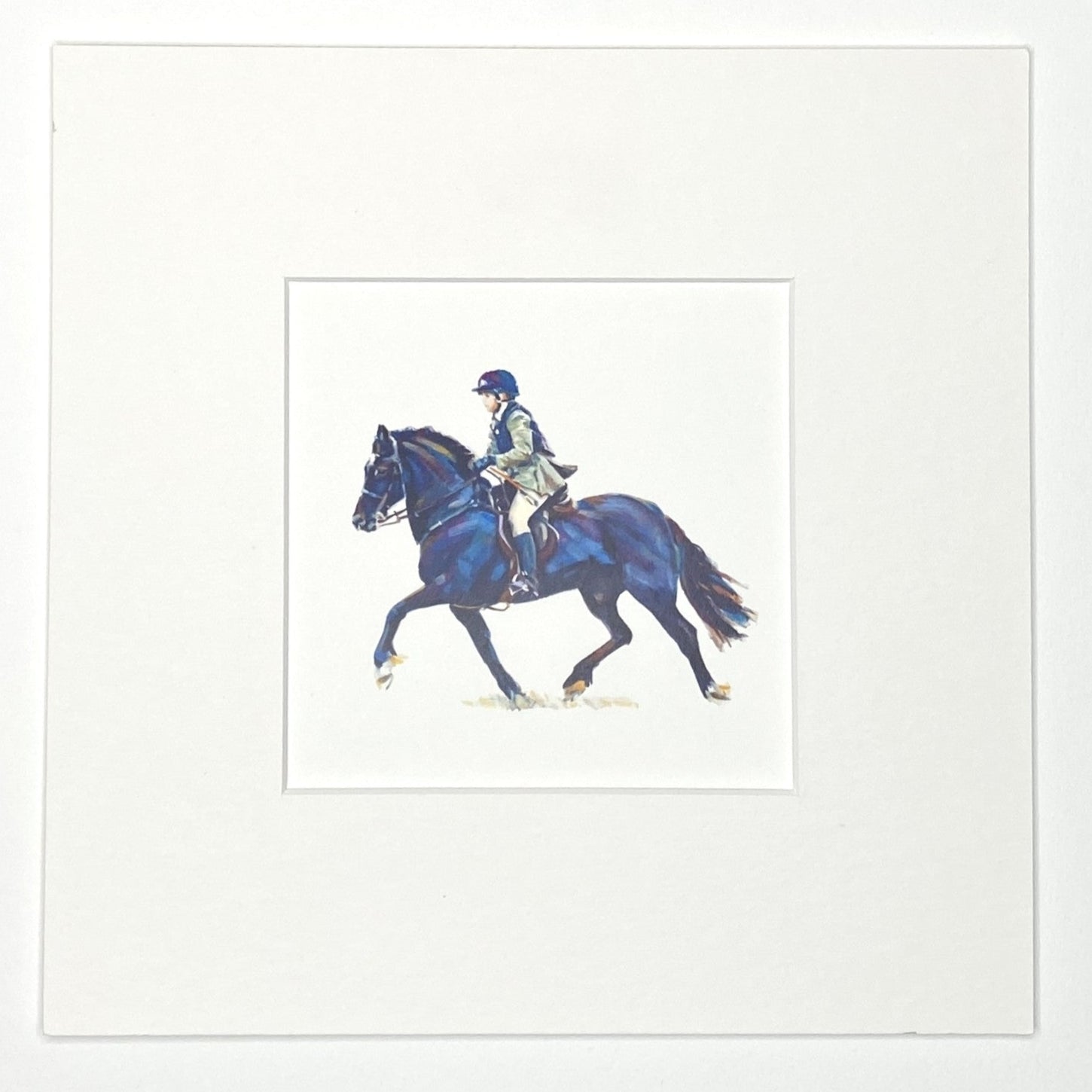 Blue Horse - Square Mini Print