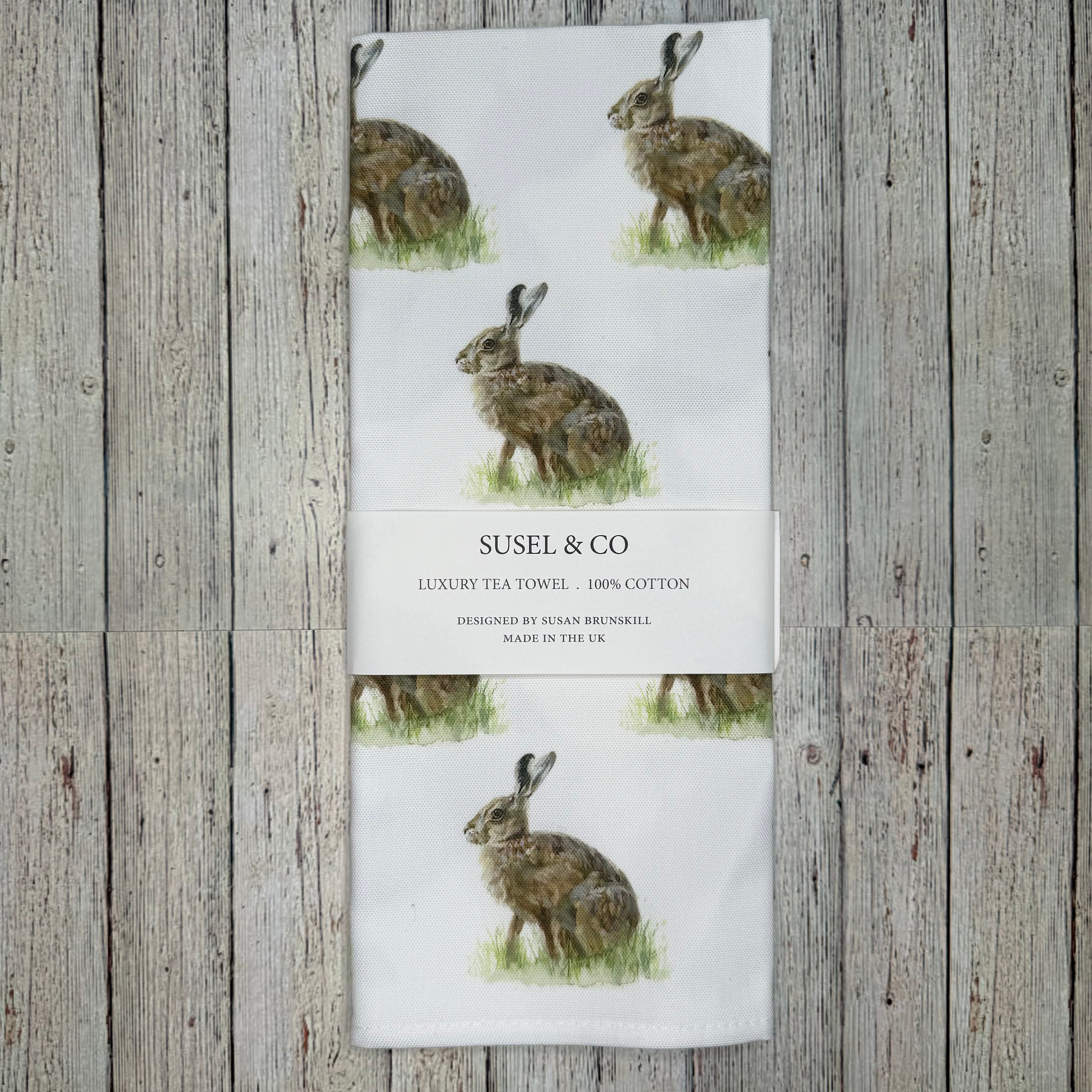 Hare - Luxury Tea Towel