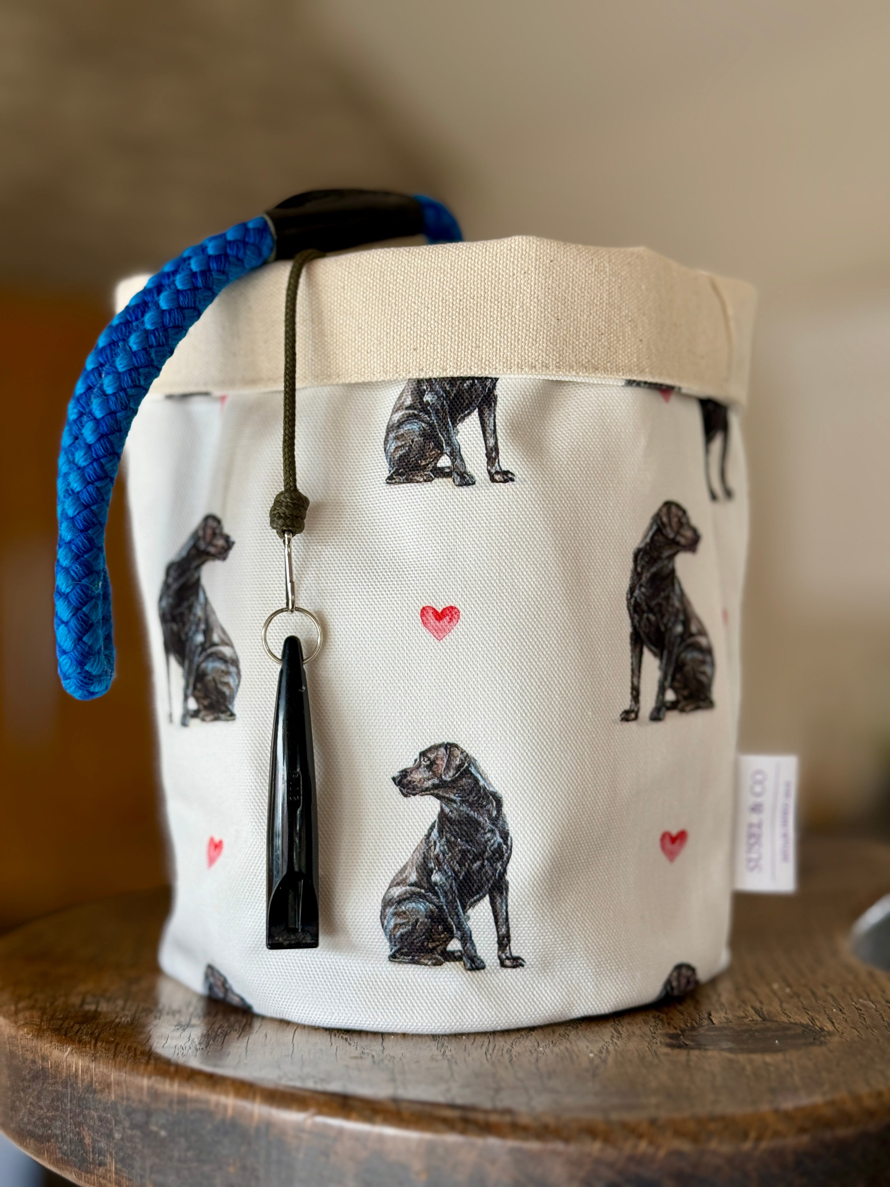 Black Lab illustrated desk organiser by Susan Brunskill