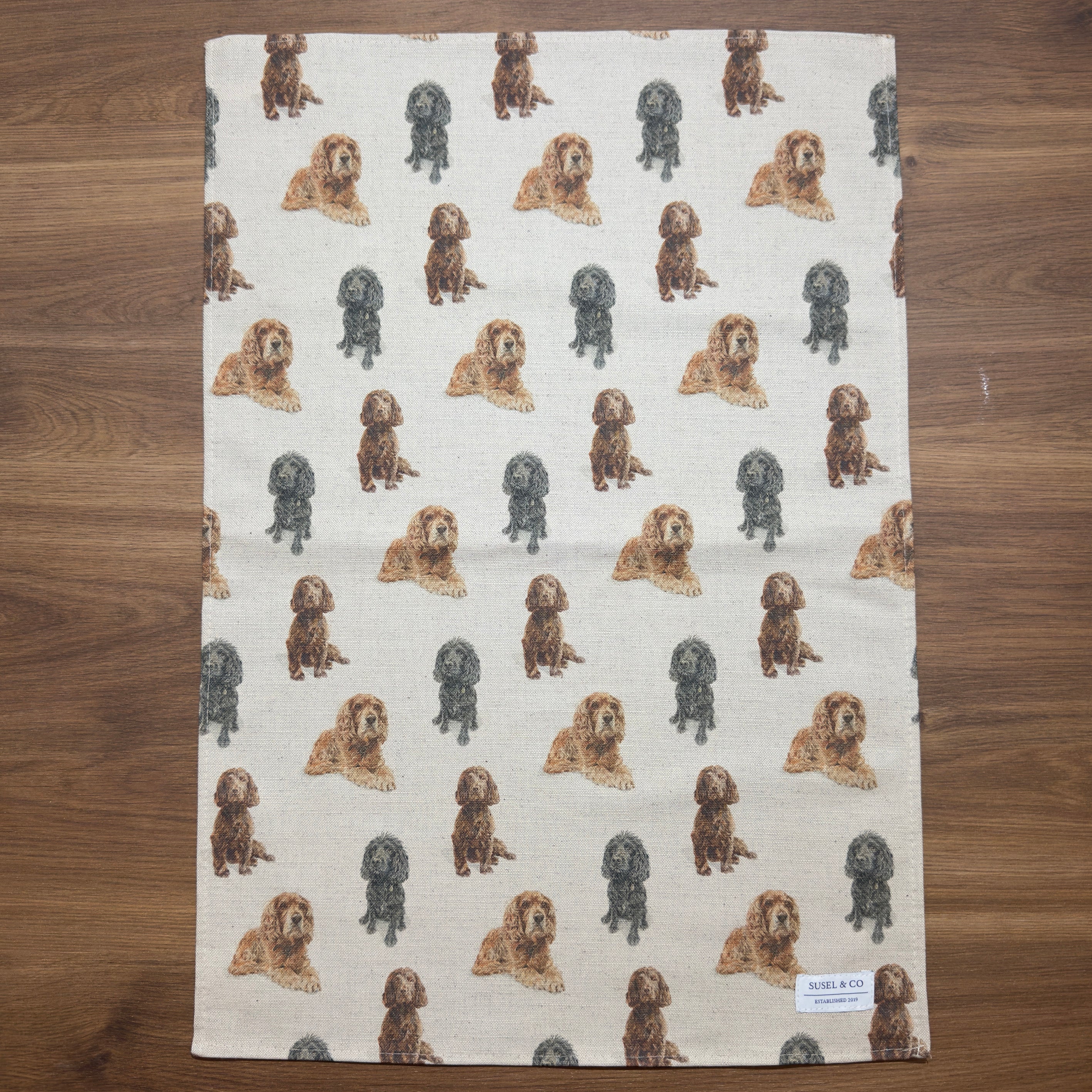 Cocker Spaniels - Luxury Linen Tea Towel