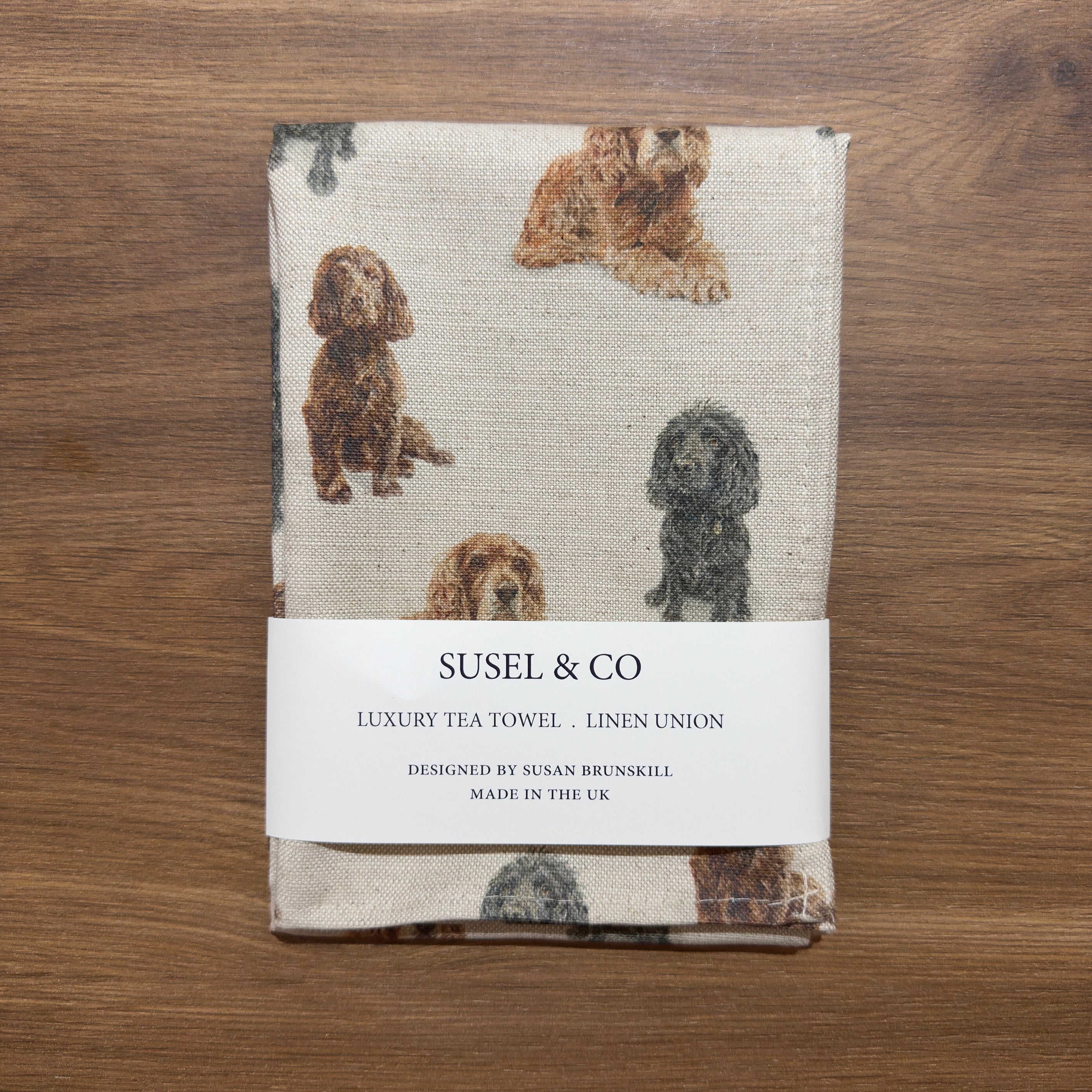 Cocker Spaniels - Luxury Linen Tea Towel
