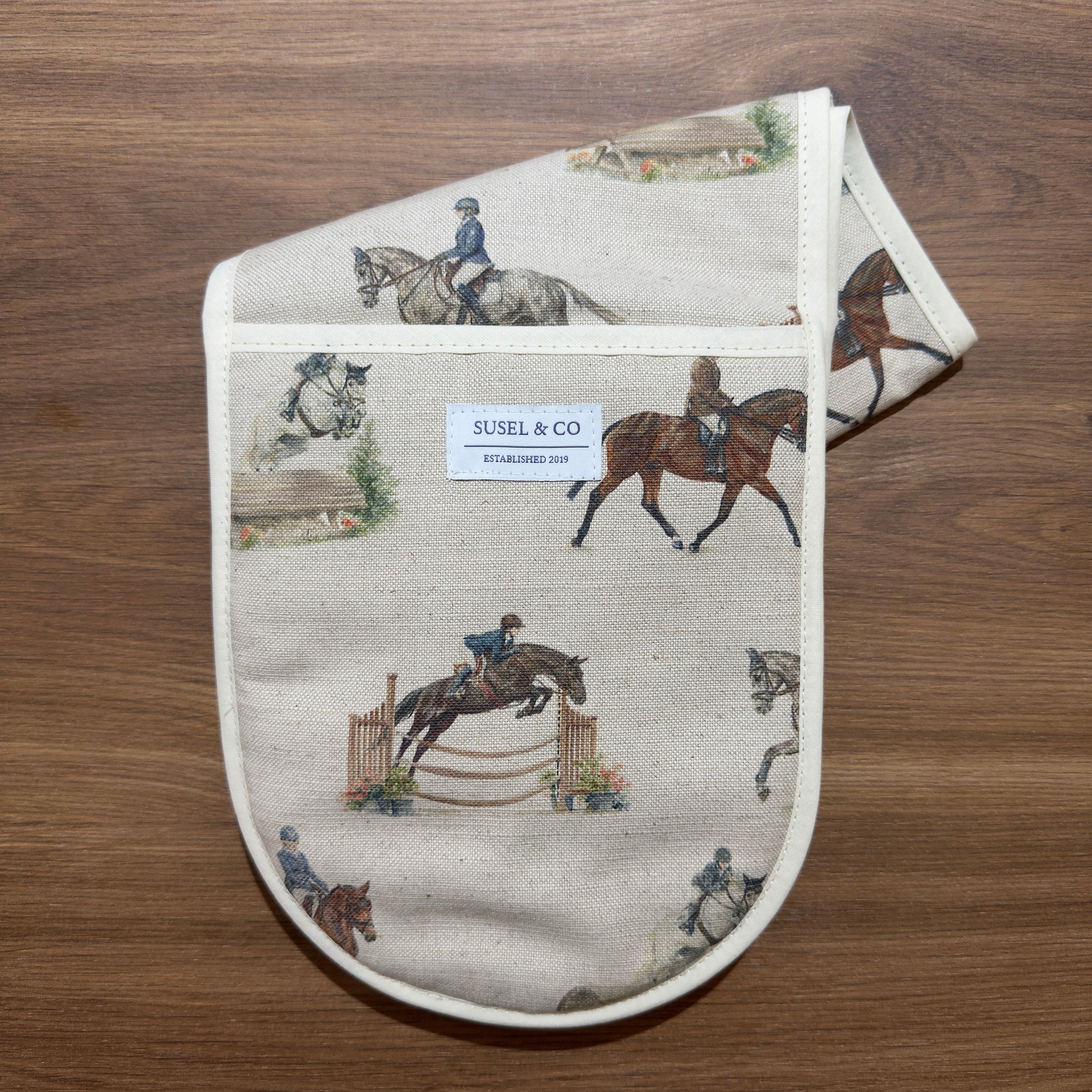 Eventing - Linen Double Oven Gloves