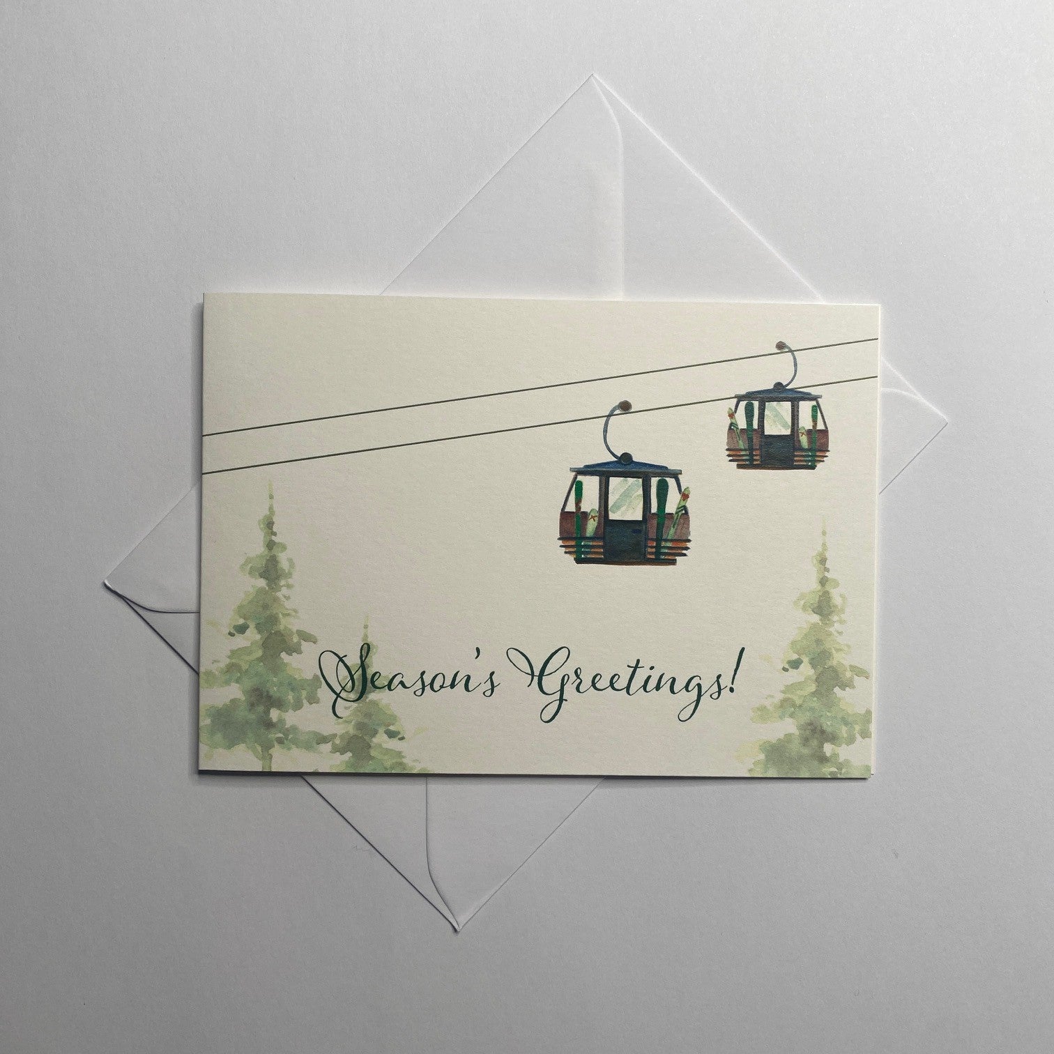 Ski Lift - Christmas Card