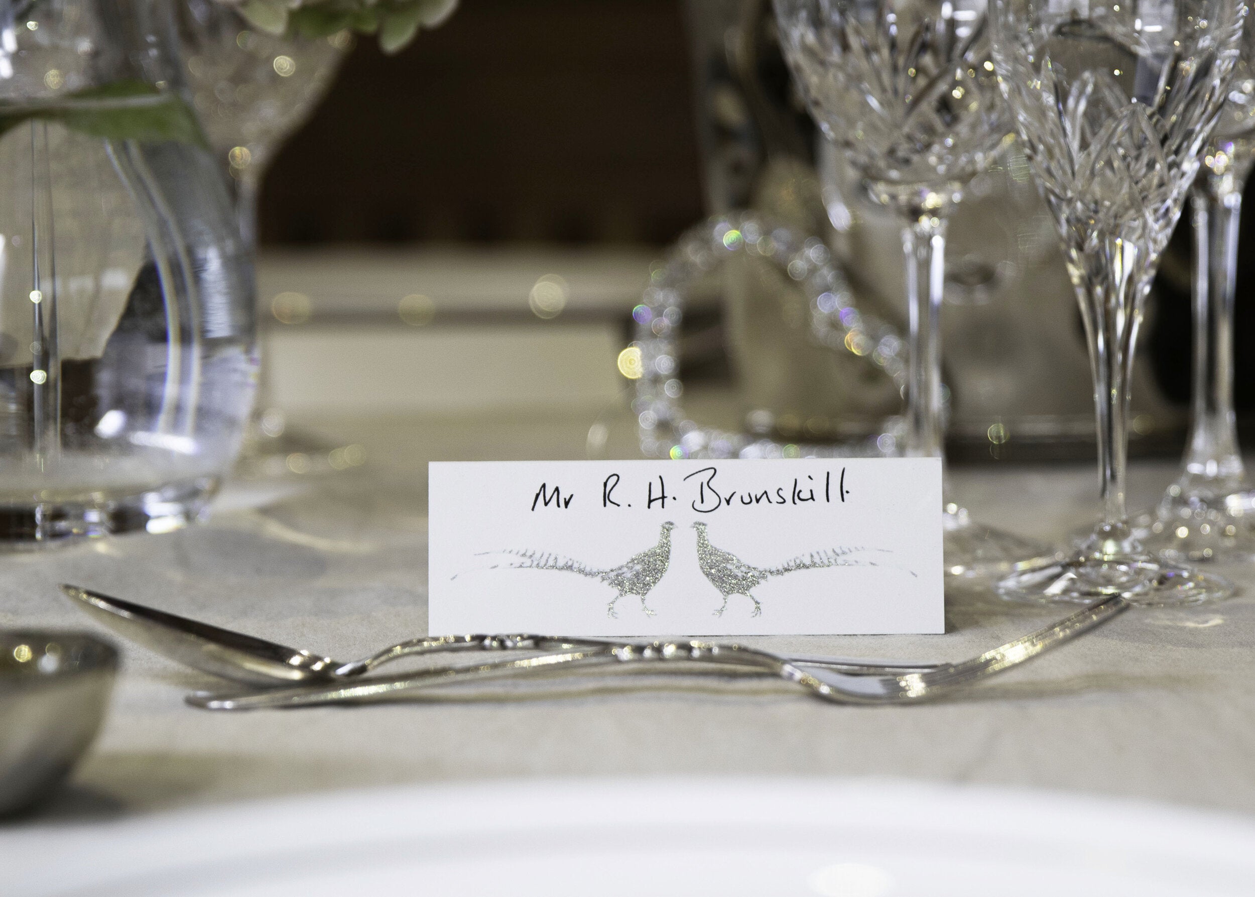 Shimmering Pheasants - Place Cards