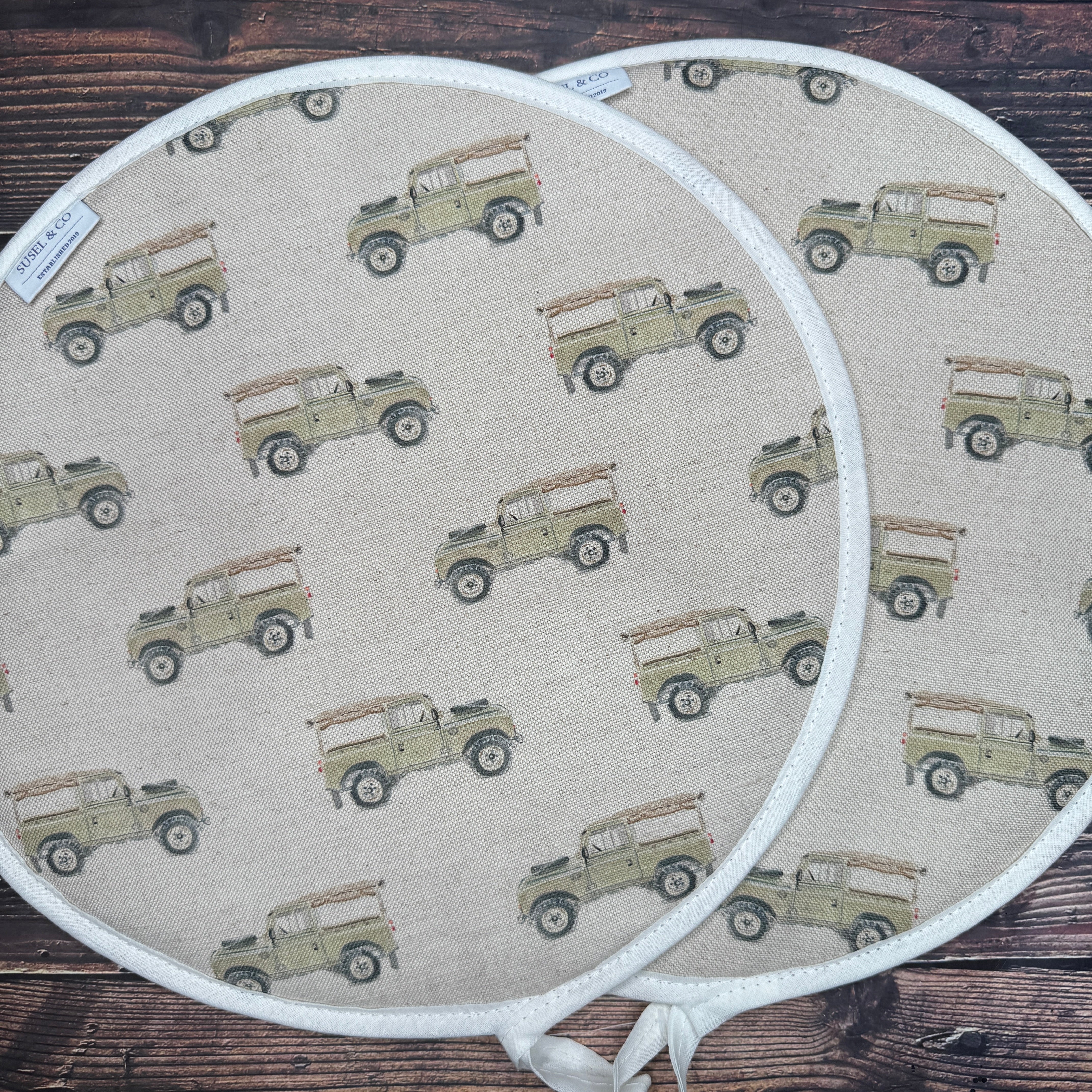 Defender - Linen Hob Covers | Chef's Pads (Pair)