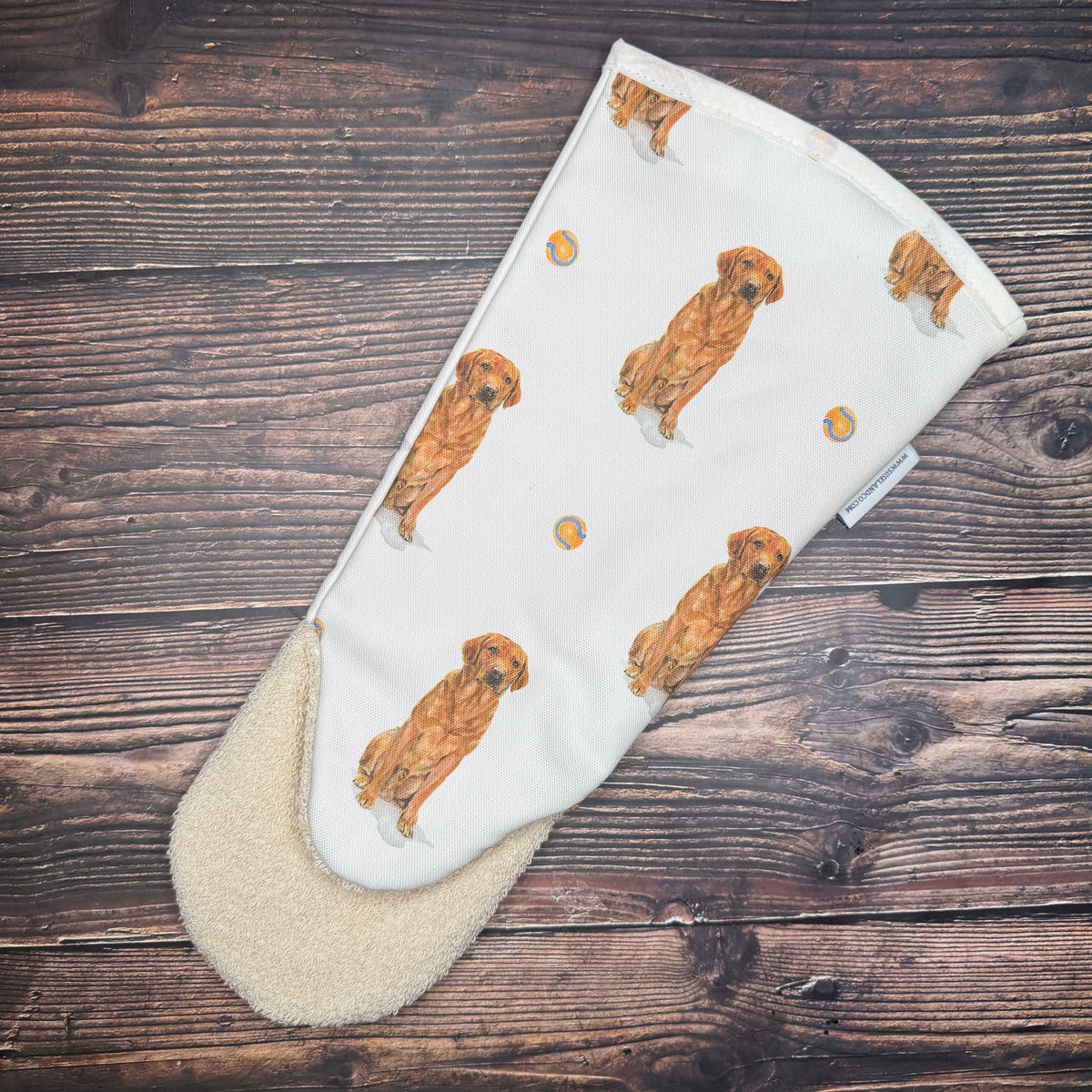 Fox Red Lab Gauntlet Oven Glove | Heat-Resistant Cotton Glove