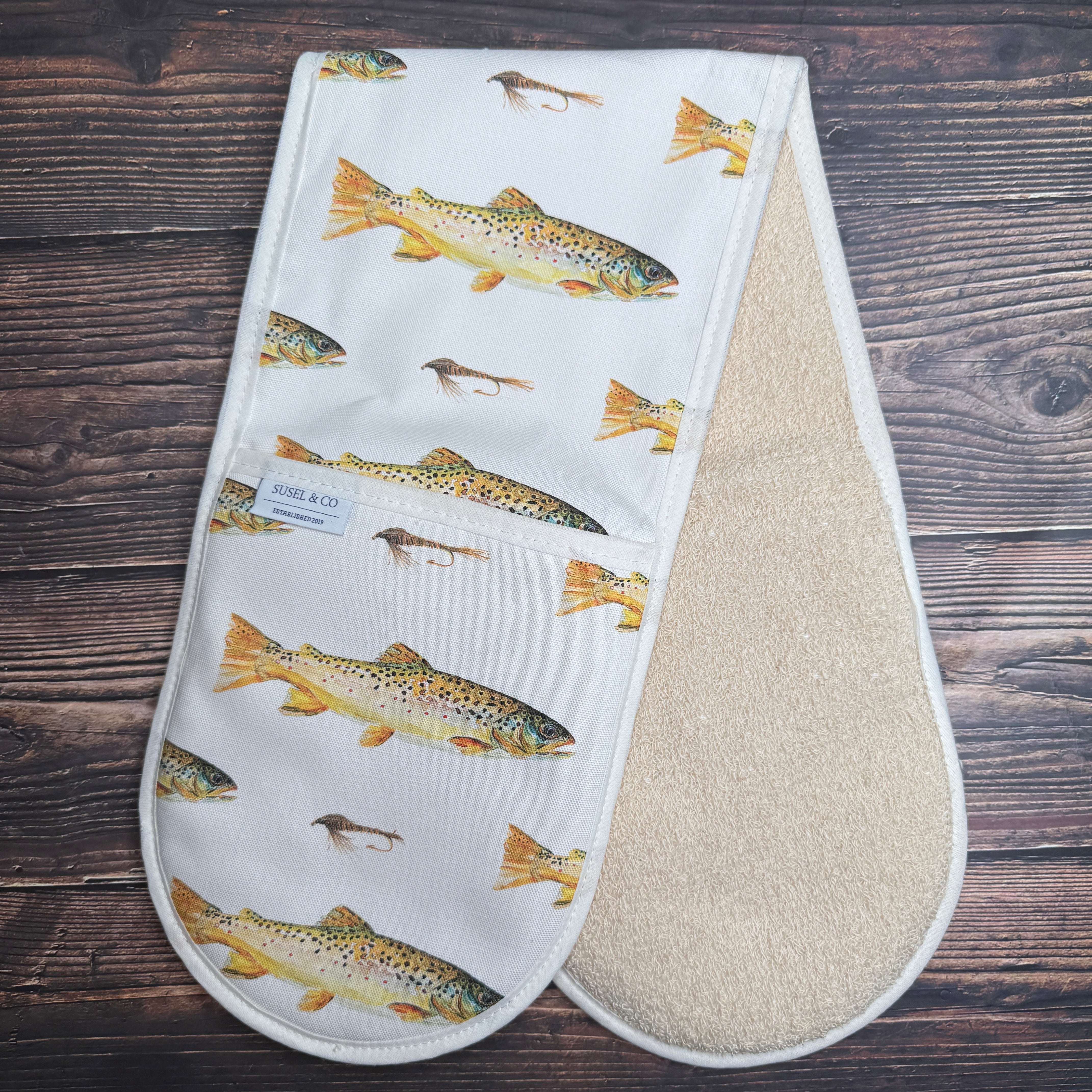 Brown Trout - Double Oven Gloves