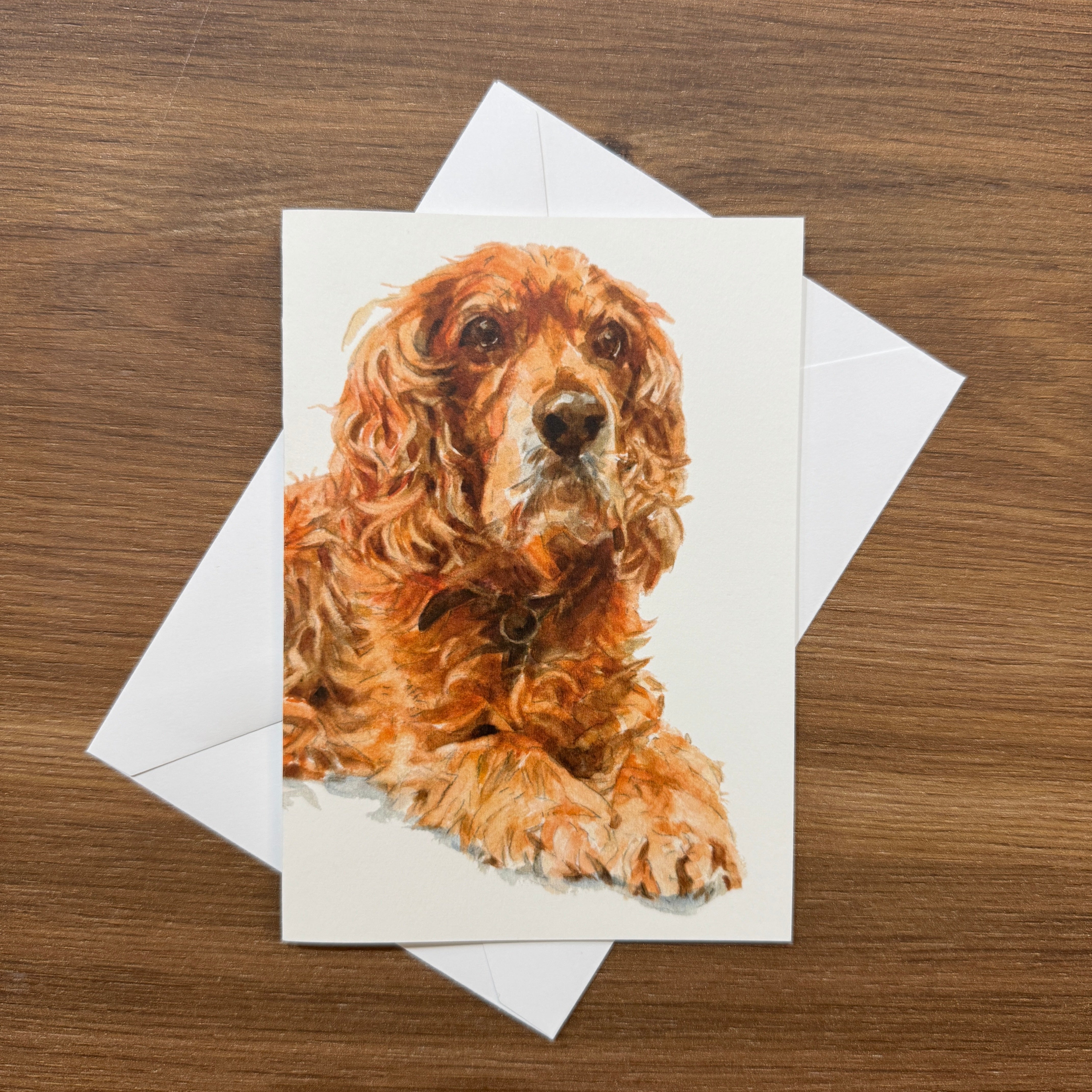 Golden Cocker Spaniel - A6 Greetings Card