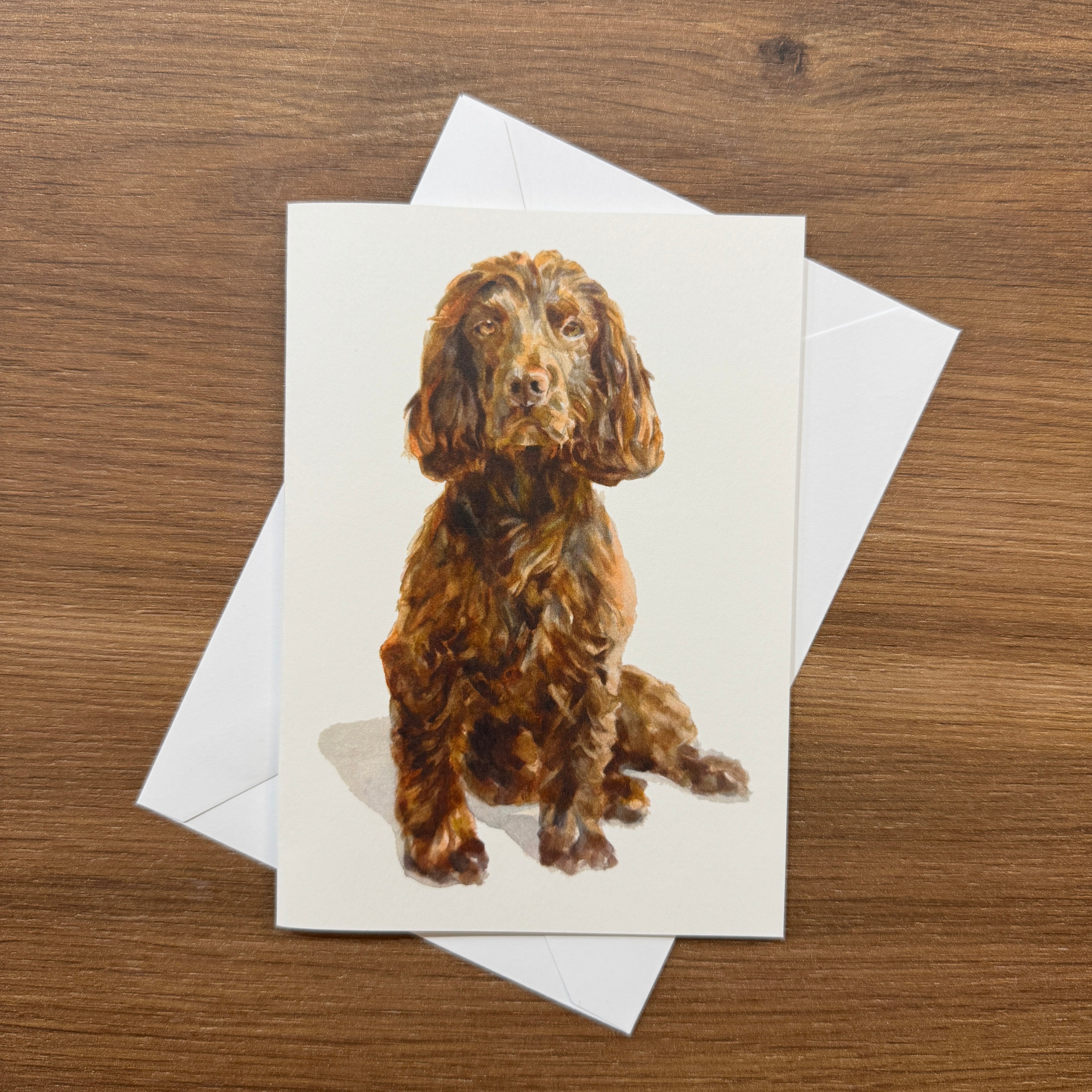 Liver Cocker Spaniel - A6 Greetings Card