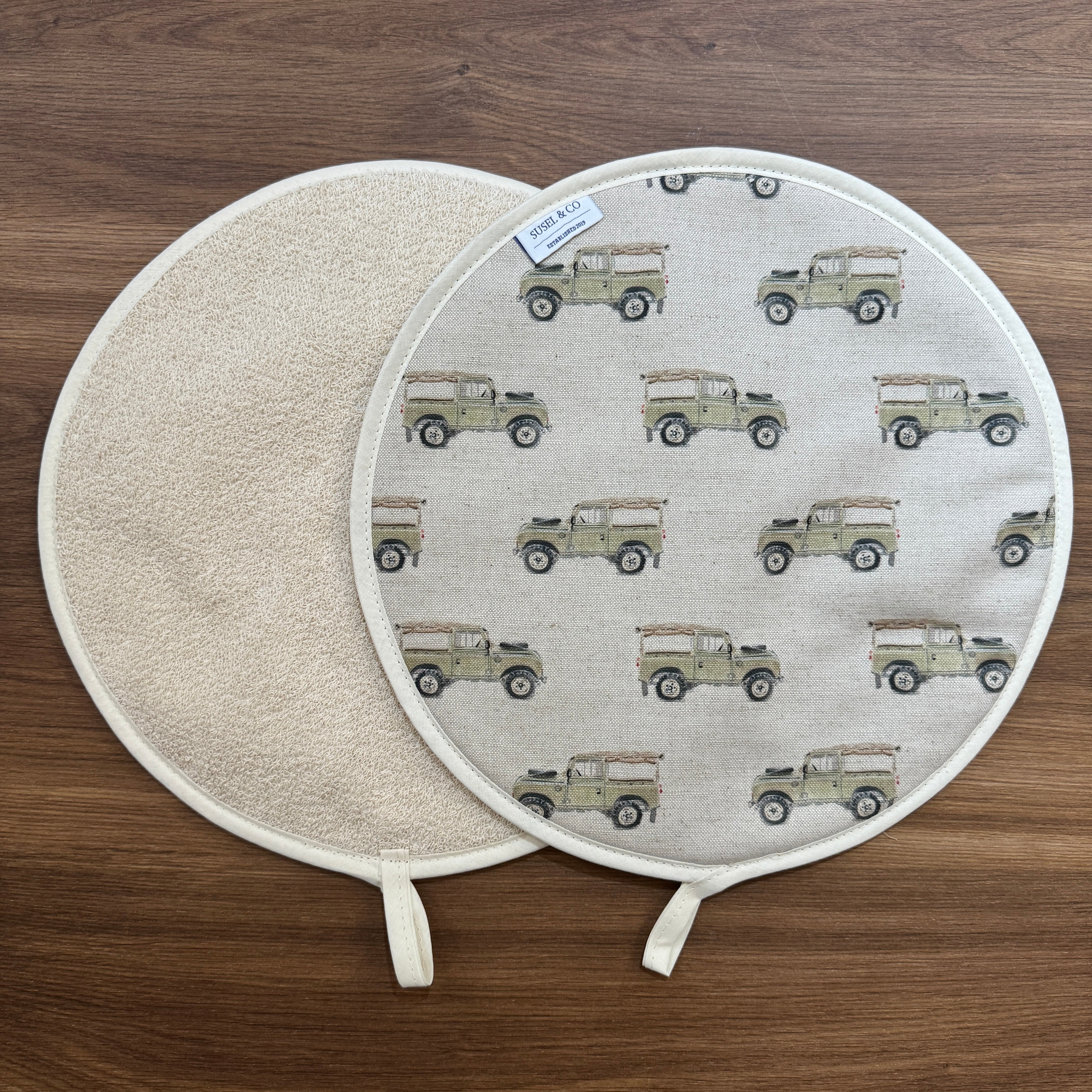 Defender - Linen Hob Covers | Chef's Pads (Pair)