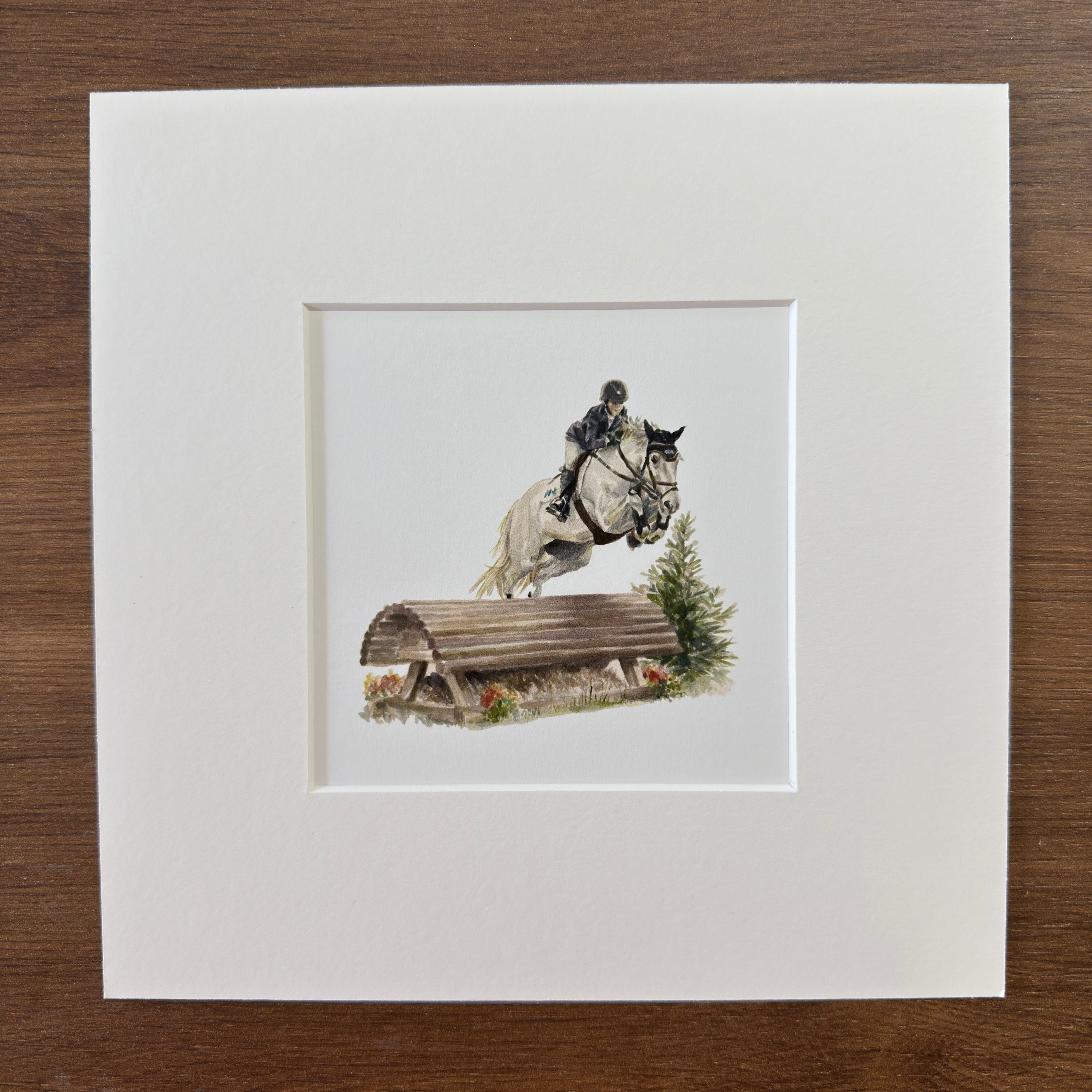 Cross Country Showjumping - Square Mini Print