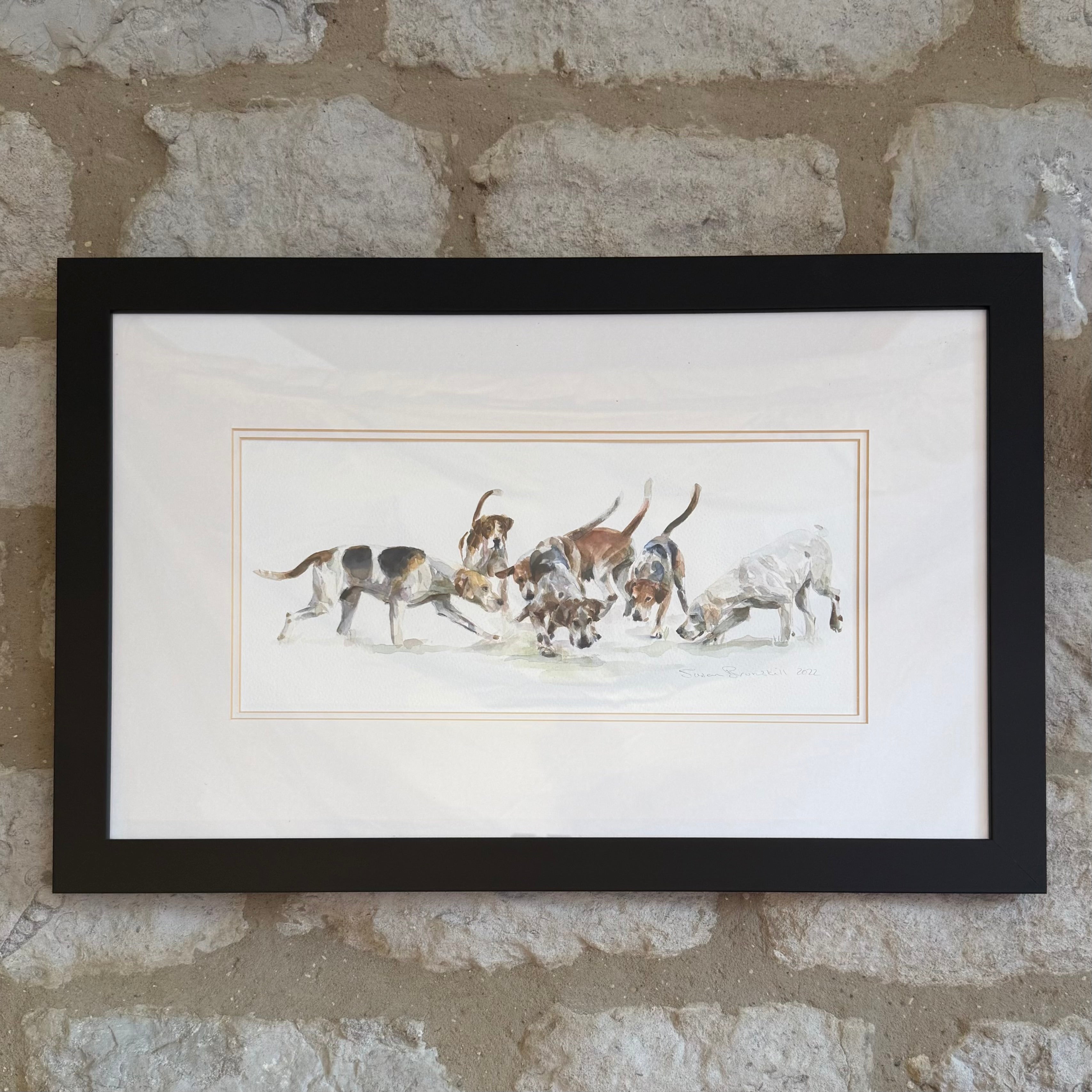 Nose Down, Tails Up - Original Watercolour Painting