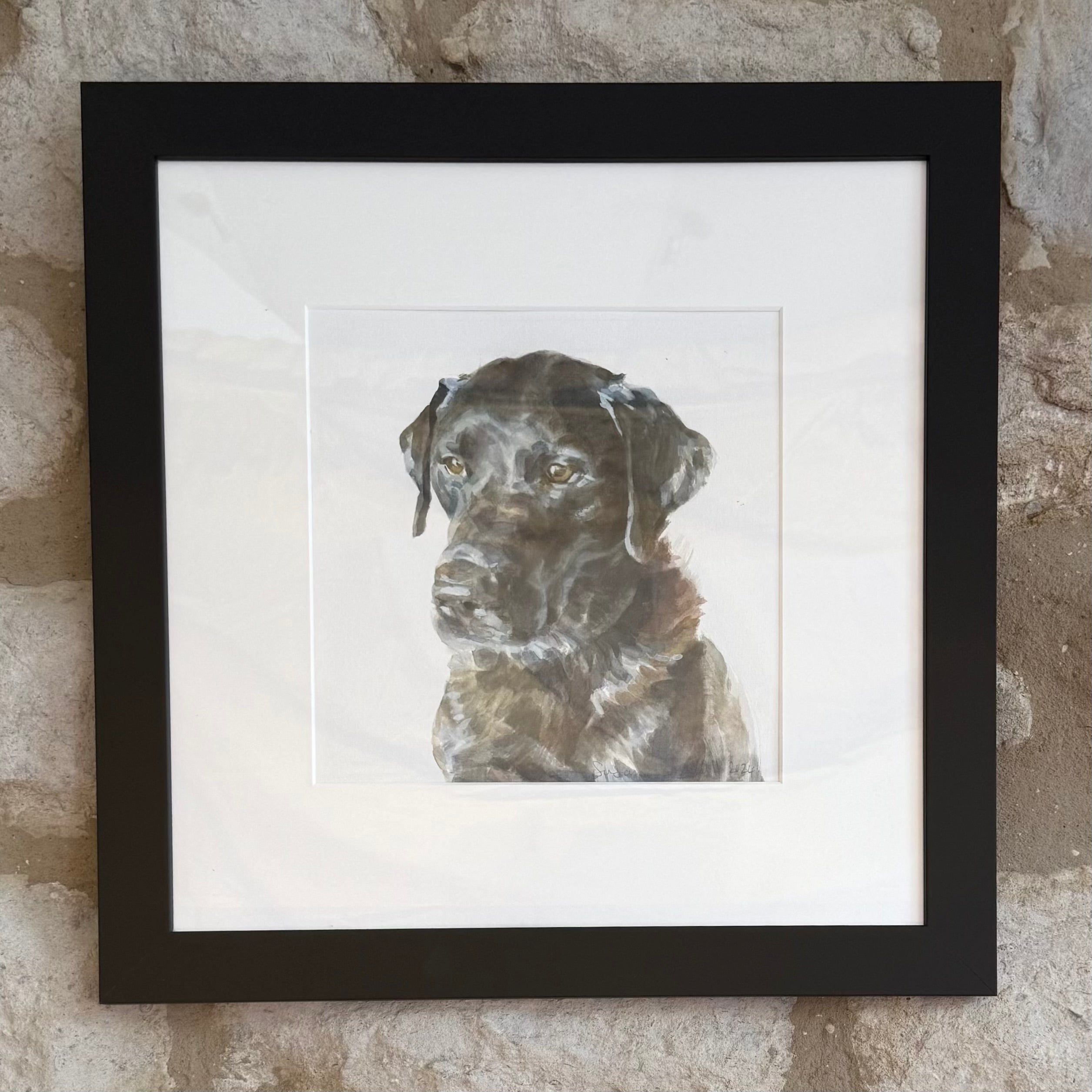 Black Lab Portrait - Original Watercolour Painting