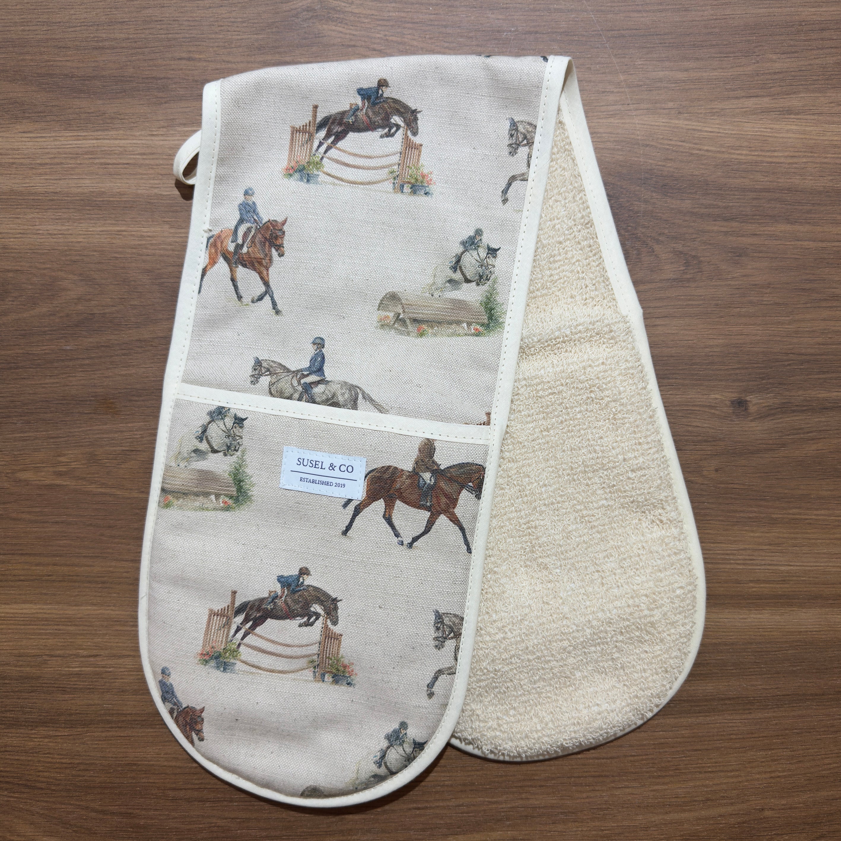 Eventing - Linen Double Oven Gloves