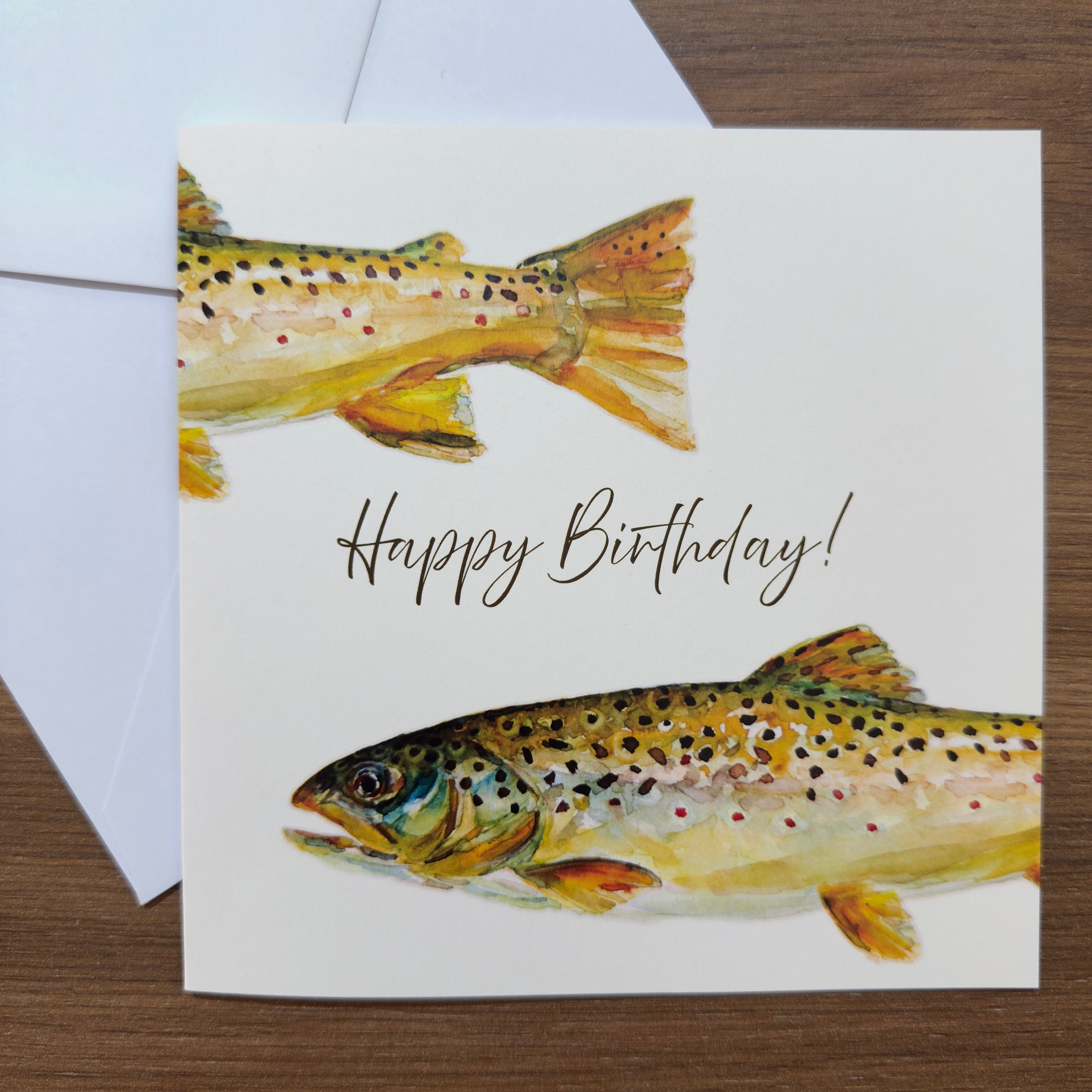 Brown Trout - Square Card (Birthday)