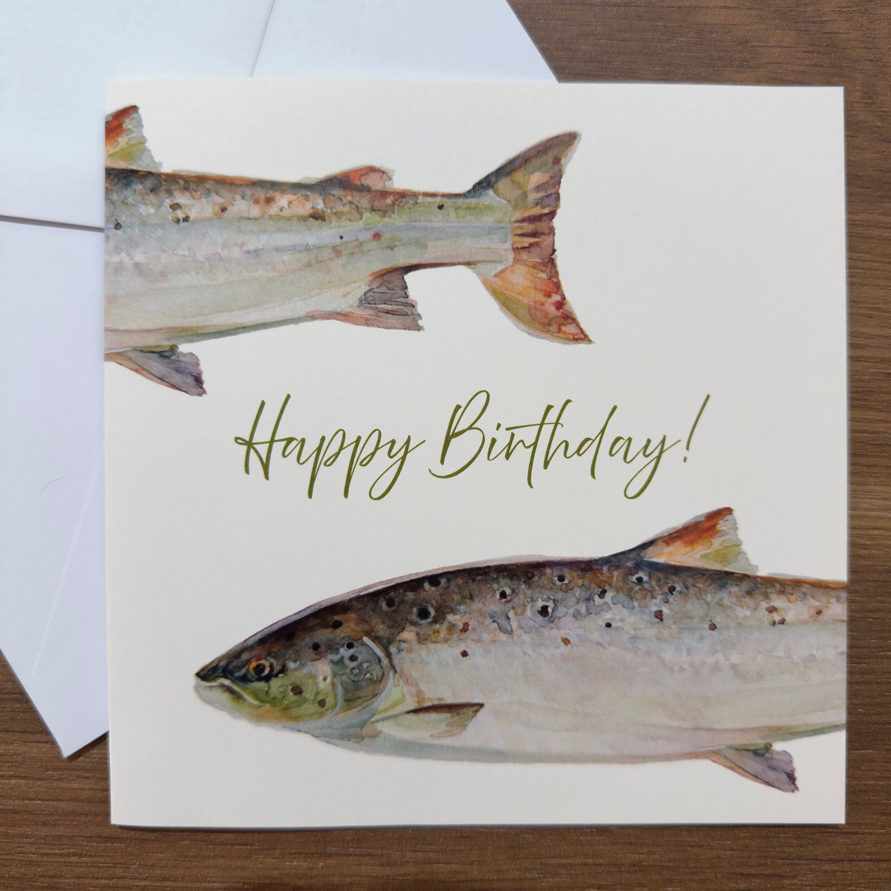 Atlantic Salmon - Square Card (Birthday)