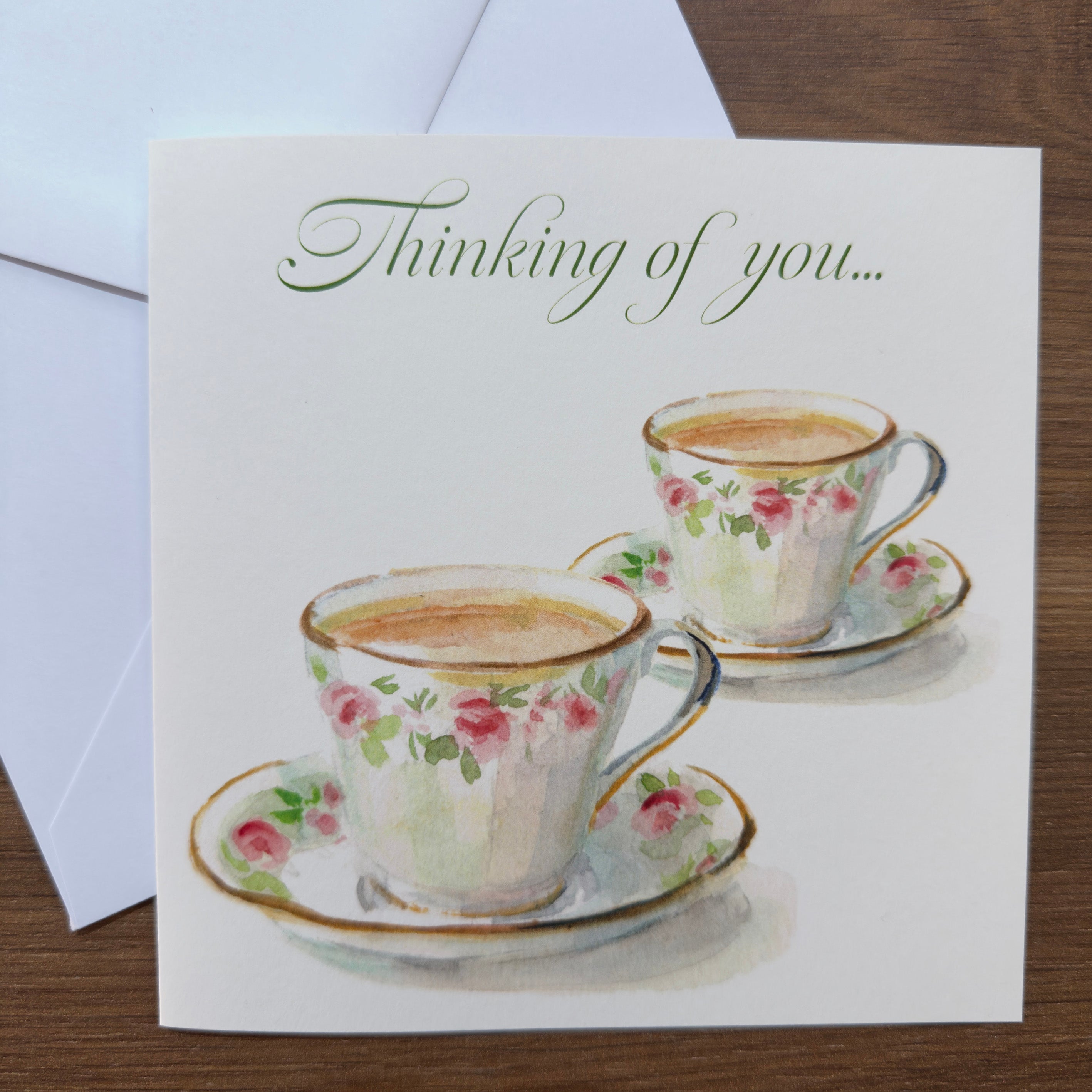 Tea Cups - Square Card (Thinking of You)