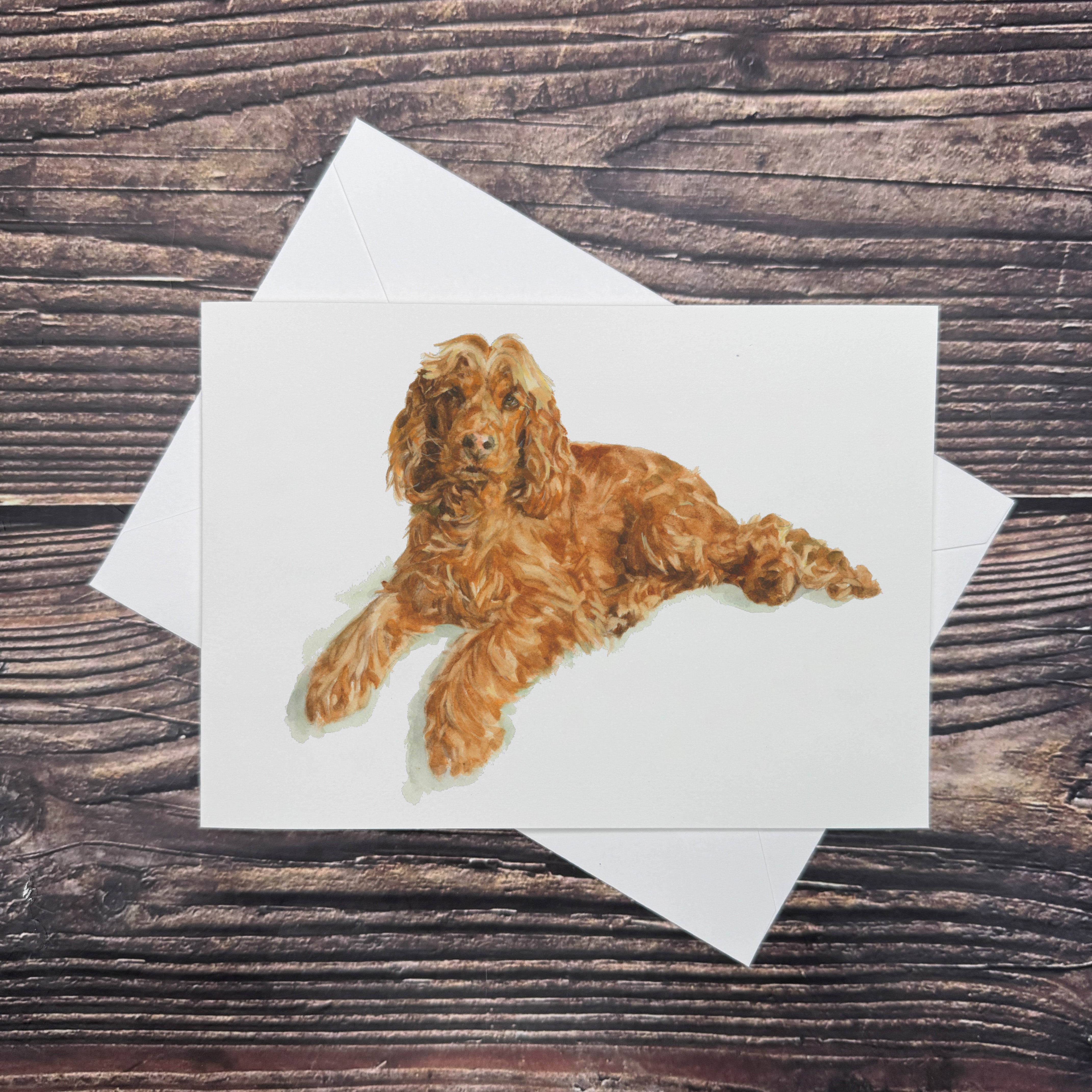 Red Cocker Spaniel - A6 Greetings Card