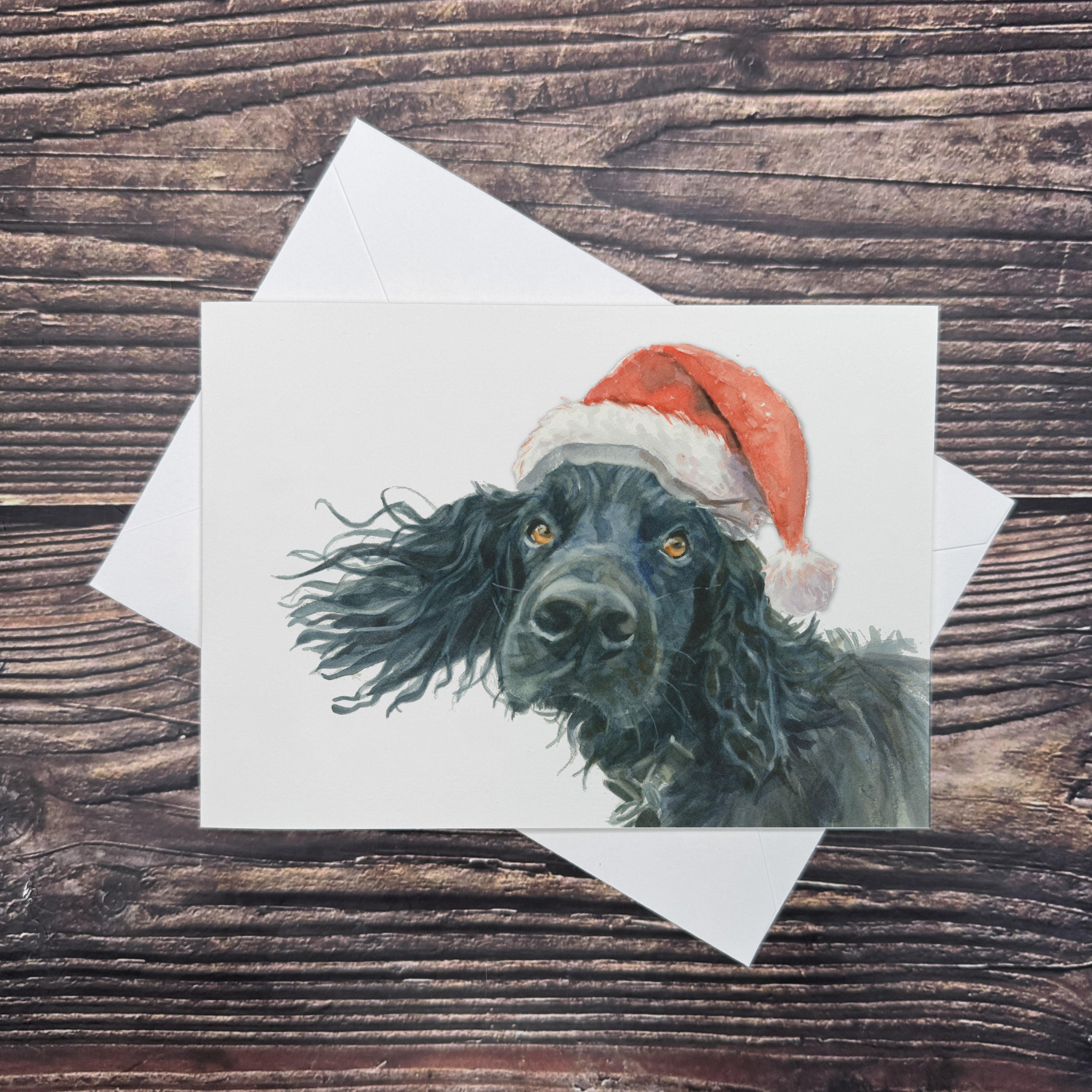 Black Cocker Spaniel - Christmas Card