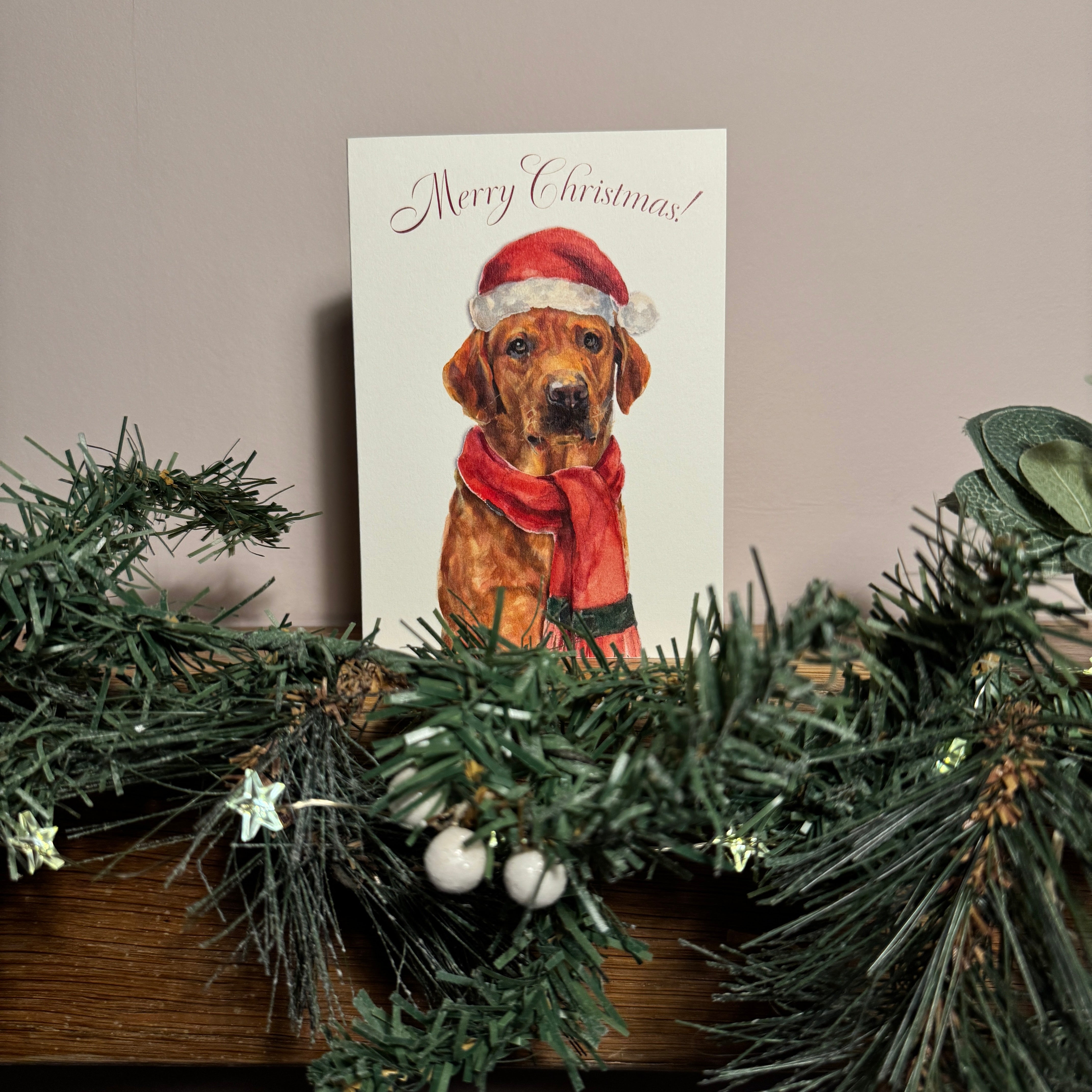 Fox Red Lab - Christmas Card