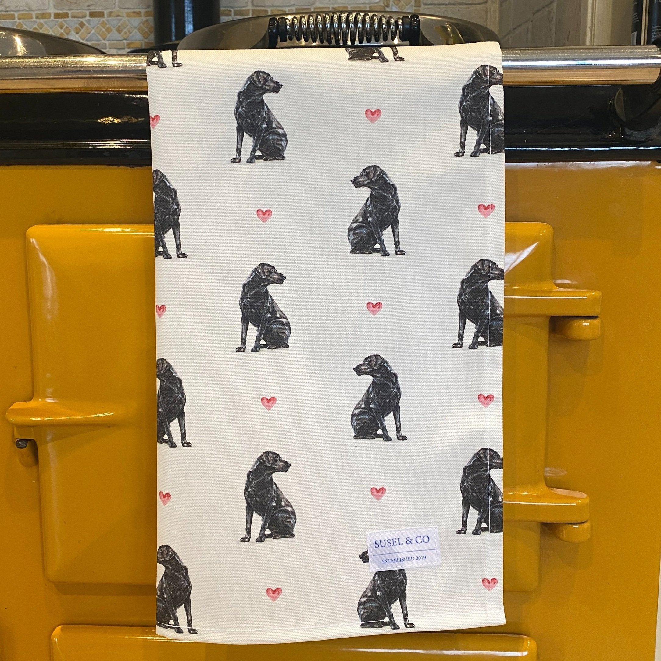 Black Lab - Luxury Tea Towel